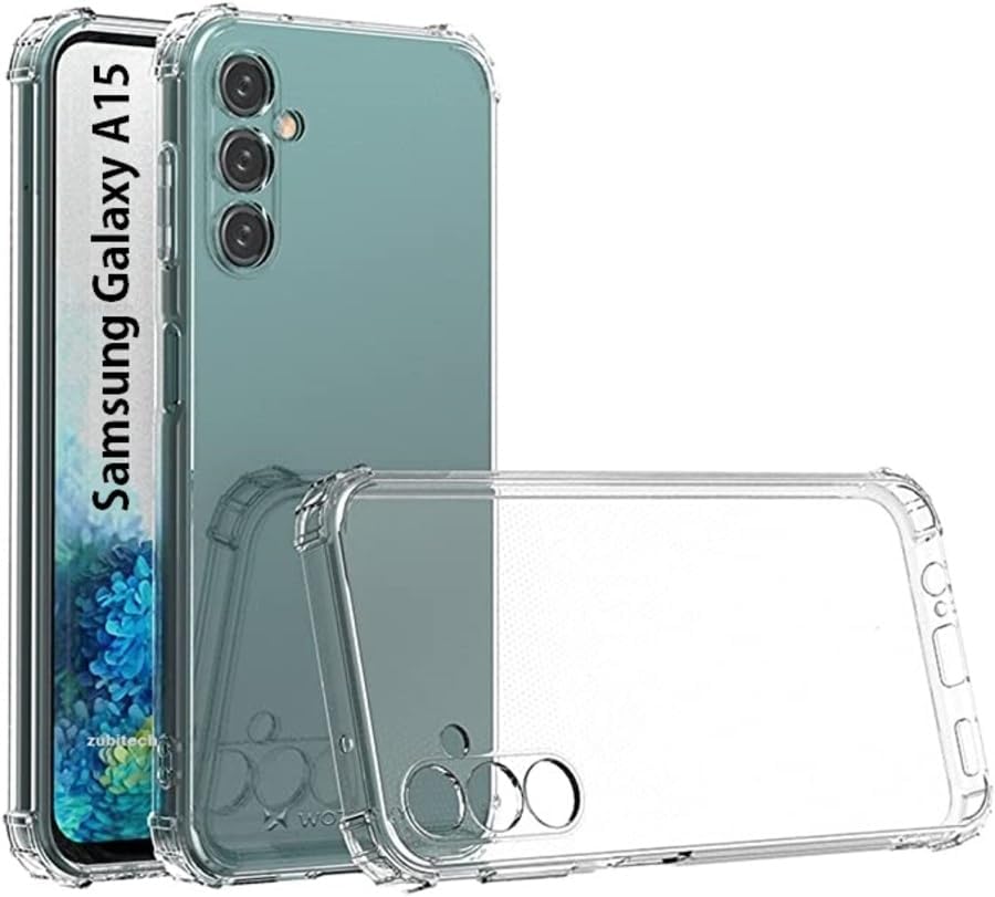 Clear slim Back cover Case for Samsung Galaxy A15 4G/5G Camera Protection Anti-Slip Grip