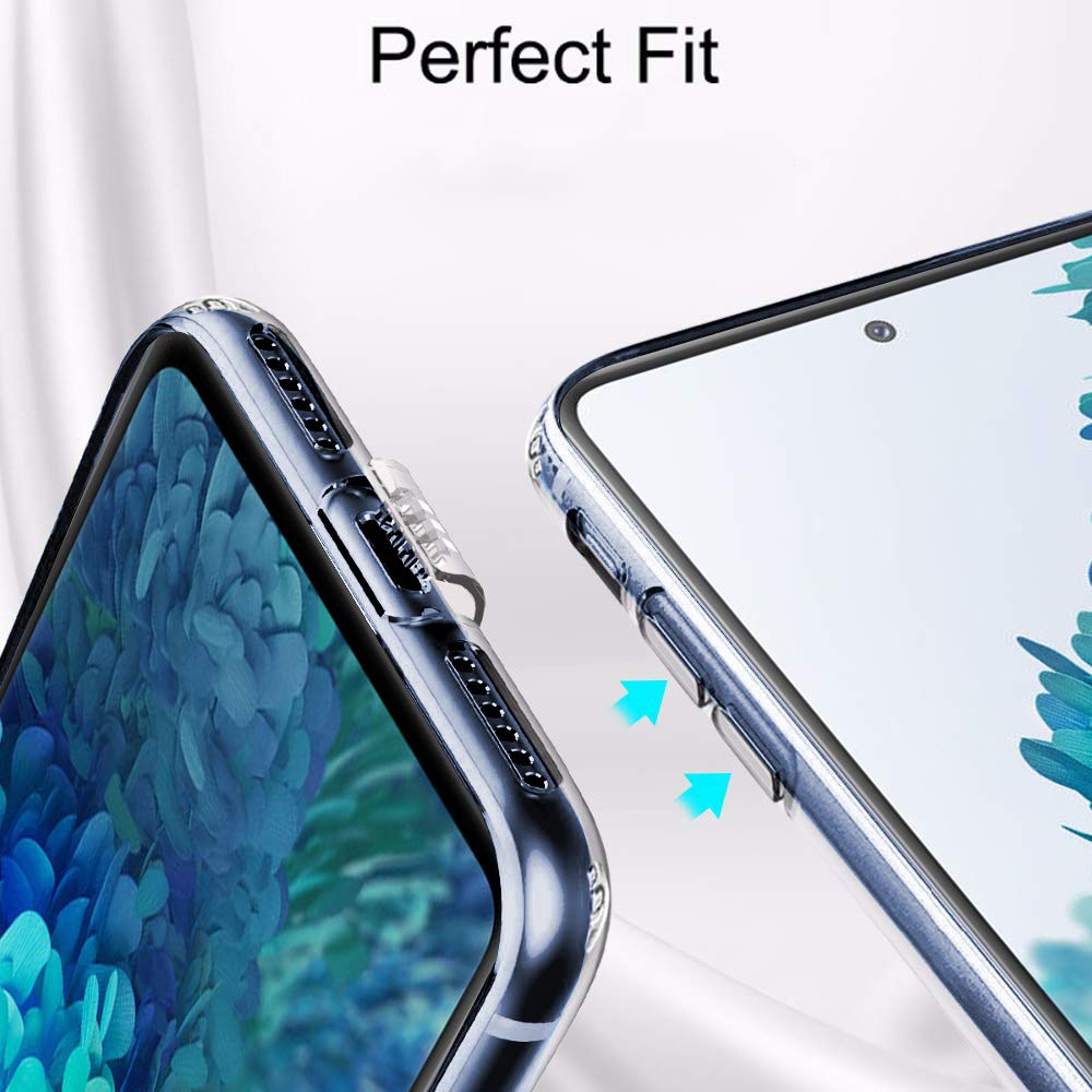 Clear slim Back cover Case for Samsung Galaxy S20 Fe Camera Protection Anti-Slip Grip