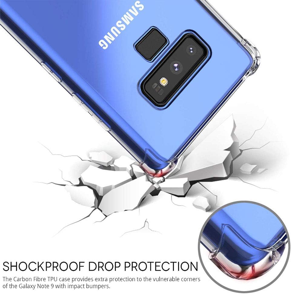 Galaxy Note 9 Case, Note 9 Case Clear, Soft TPU Case Crystal Transparent Slim Anti Slip Case Back Protector Case Cover for Samsung Galaxy Note 9