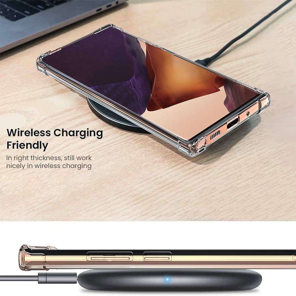 Crystal Clear Case for Samsung Galaxy Note 20 Ultra 5G Hybrid Design Hard PC Back Cover with Flexible TPU