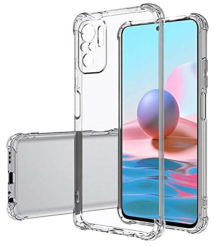 Crystal Clear Case/cover for Xiaomi Redmi Note 10 pro Hybrid Design Hard PC Back Cover with Flexible silicone Anti scratch