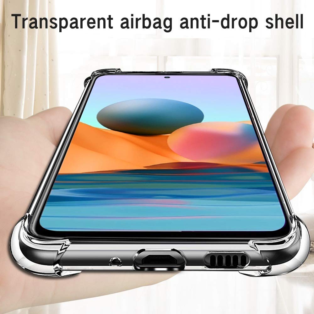 Crystal Clear Case/cover for Xiaomi Redmi Note 10 pro Hybrid Design Hard PC Back Cover with Flexible silicone Anti scratch