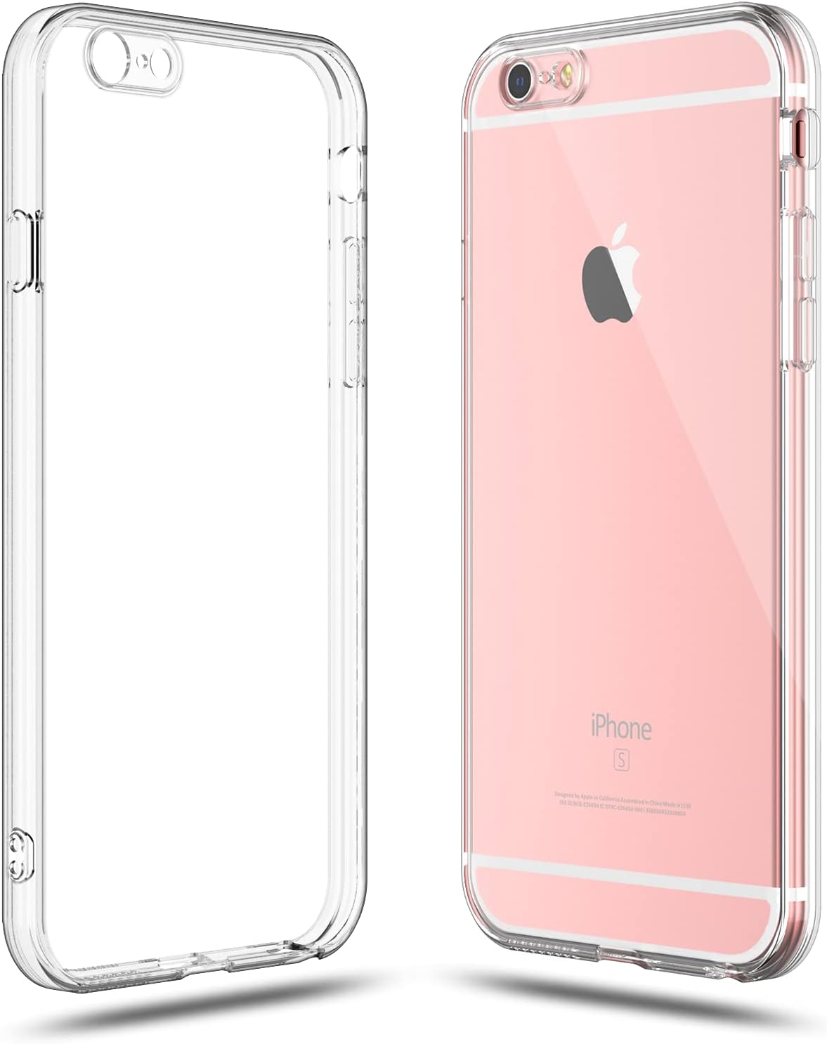 Crystal Clear Case/cover for Iphone 6plus/iphone 6s plus Hybrid Design Hard PC Back Cover with Flexible silicone Anti scratch