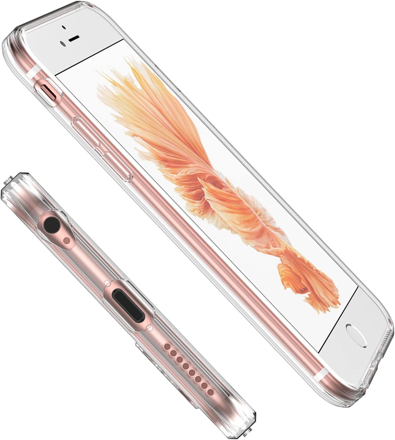 Crystal Clear Case/cover for Iphone 6plus/iphone 6s plus Hybrid Design Hard PC Back Cover with Flexible silicone Anti scratch