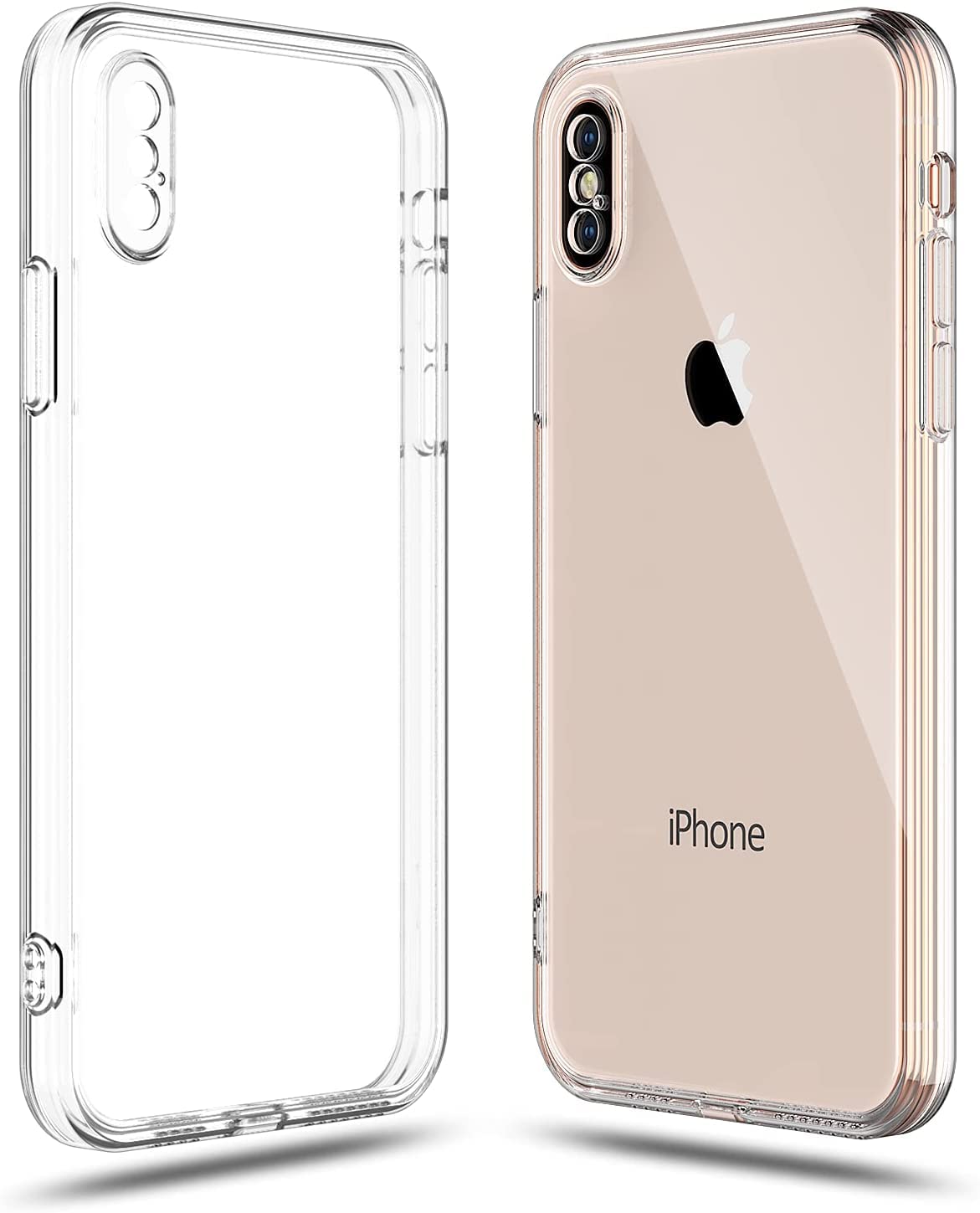 Crystal Clear Case/cover for Iphone X/ iphone XS Hybrid Design Hard PC Back Cover with Flexible silicone Anti scratch