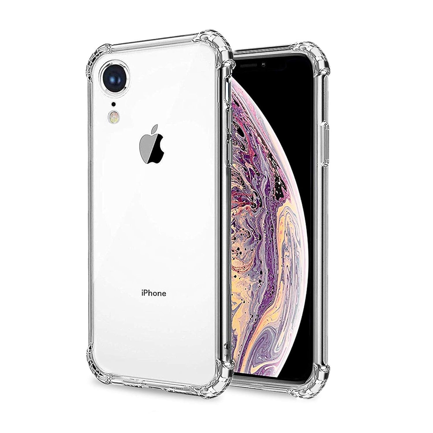 Crystal Clear Case/cover for Iphone XR Hybrid Design Hard PC Back Cover with Flexible silicone Anti scratch
