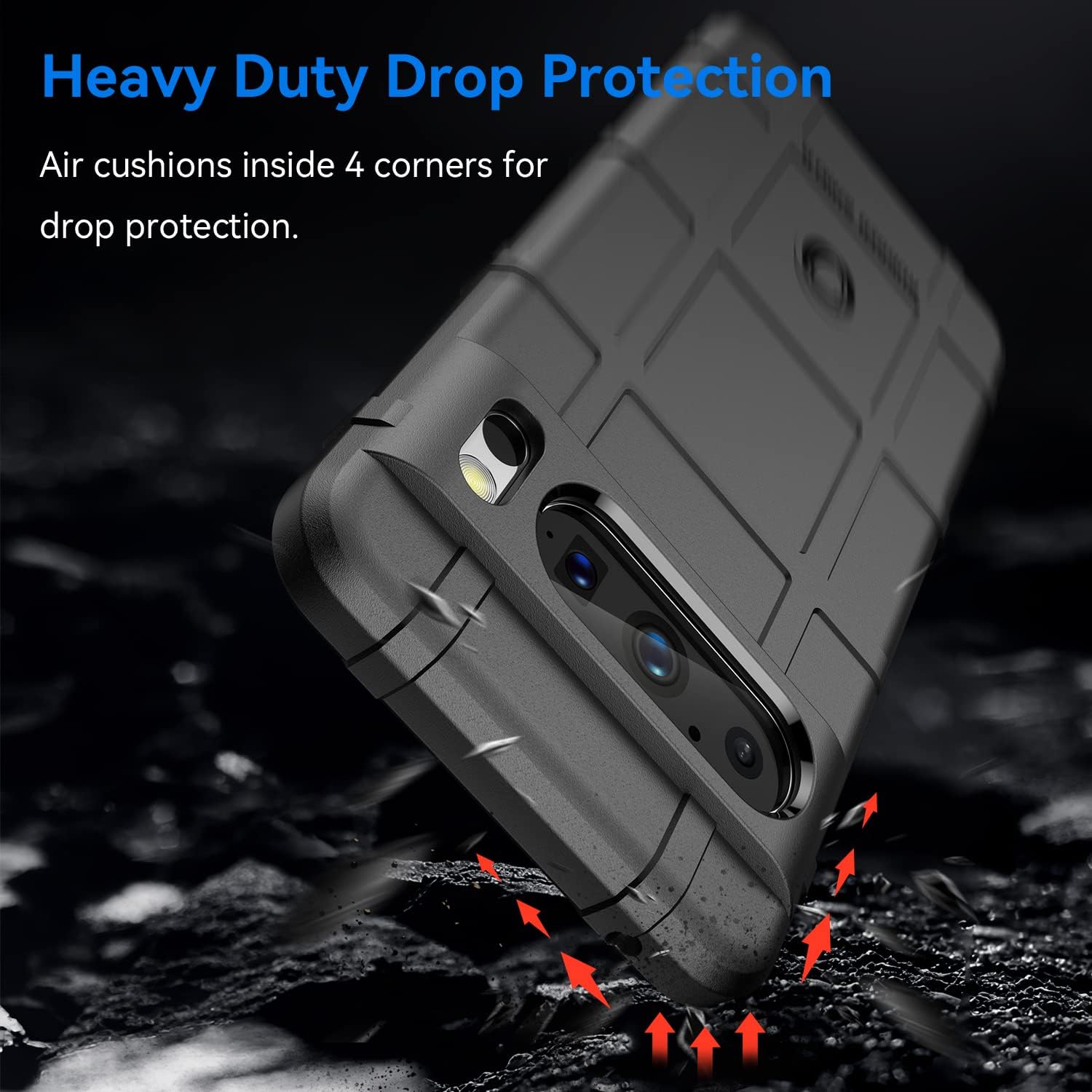 Slim Fit Phone Case for Google Pixel 8 Pro, Rugged Shield Outdoor Phone Case with Military Grade Shockproof