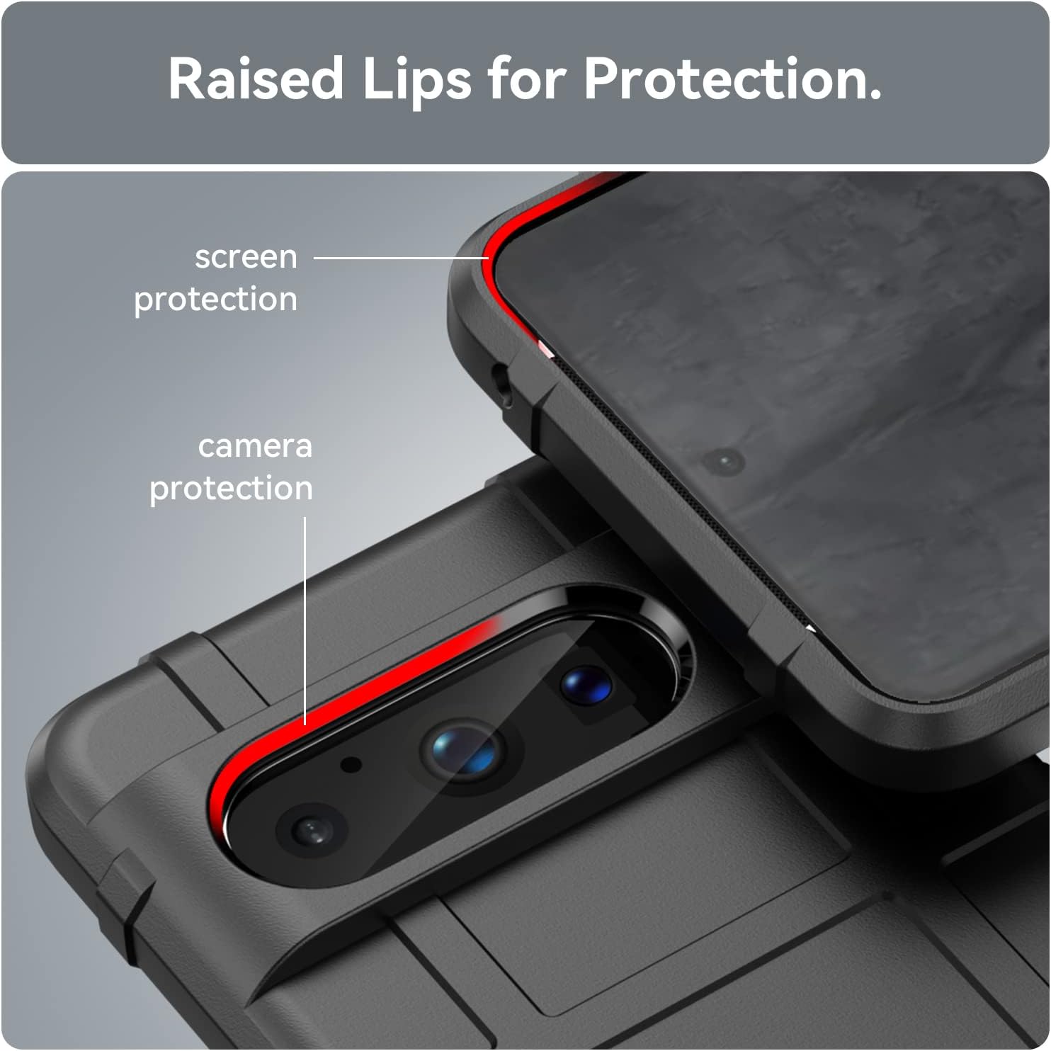 Slim Fit Phone Case for Google Pixel 8 Pro, Rugged Shield Outdoor Phone Case with Military Grade Shockproof