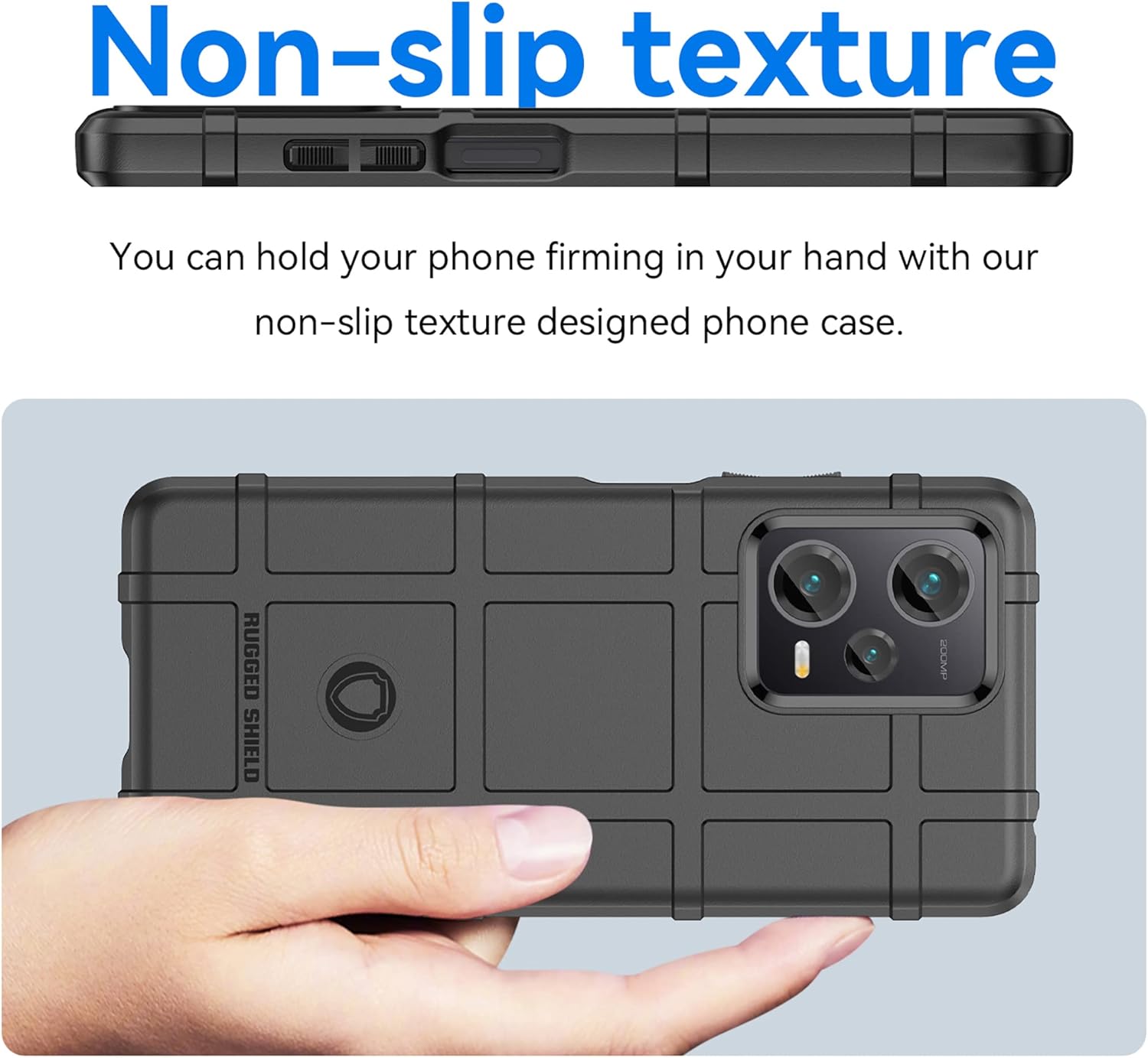 Slim Fit Phone Case/cover for Xiaomi Redmi Note 12 Pro plus+ 5G, Rugged Shield Outdoor Phone Case with Military Grade Shockproof
