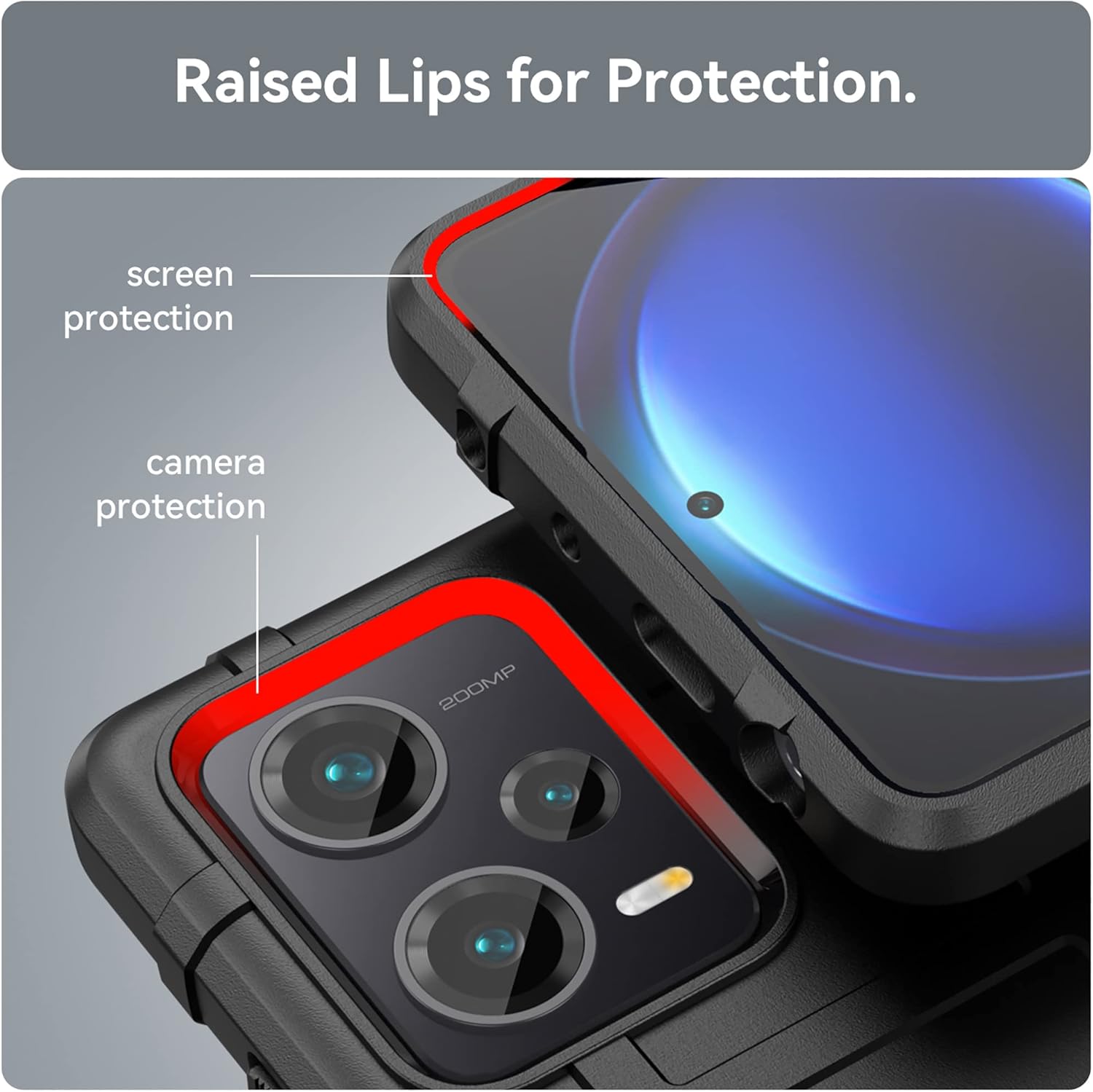 Slim Fit Phone Case/cover for Xiaomi Redmi Note 12 Pro plus+ 5G, Rugged Shield Outdoor Phone Case with Military Grade Shockproof