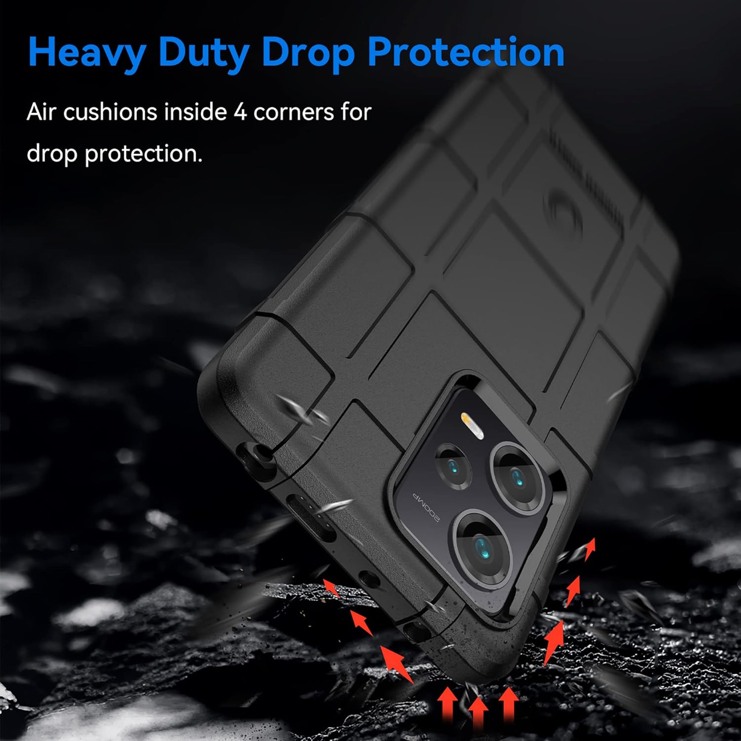 Slim Fit Phone Case/cover for Xiaomi Redmi Note 12 Pro plus+ 5G, Rugged Shield Outdoor Phone Case with Military Grade Shockproof