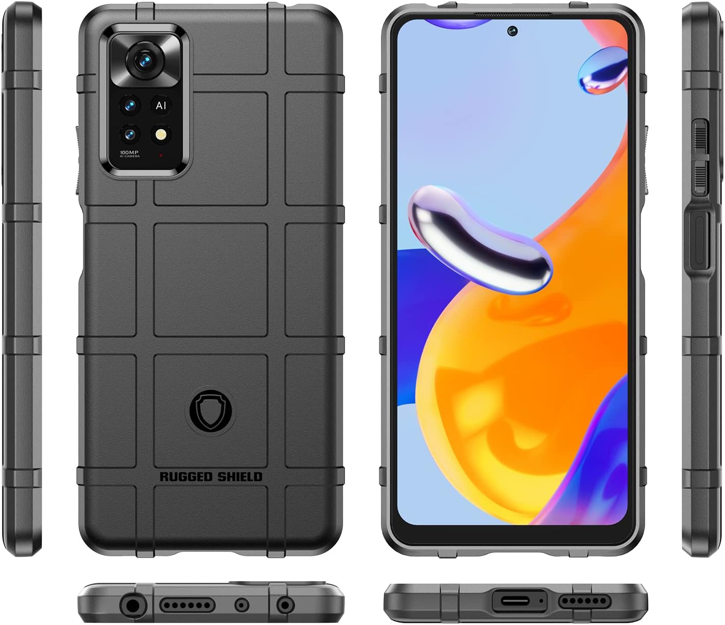 Slim Fit Phone Case/cover for Xiaomi Redmi Note 12 Pro 4G, Rugged Shield Outdoor Phone Case with Military Grade Shockproof