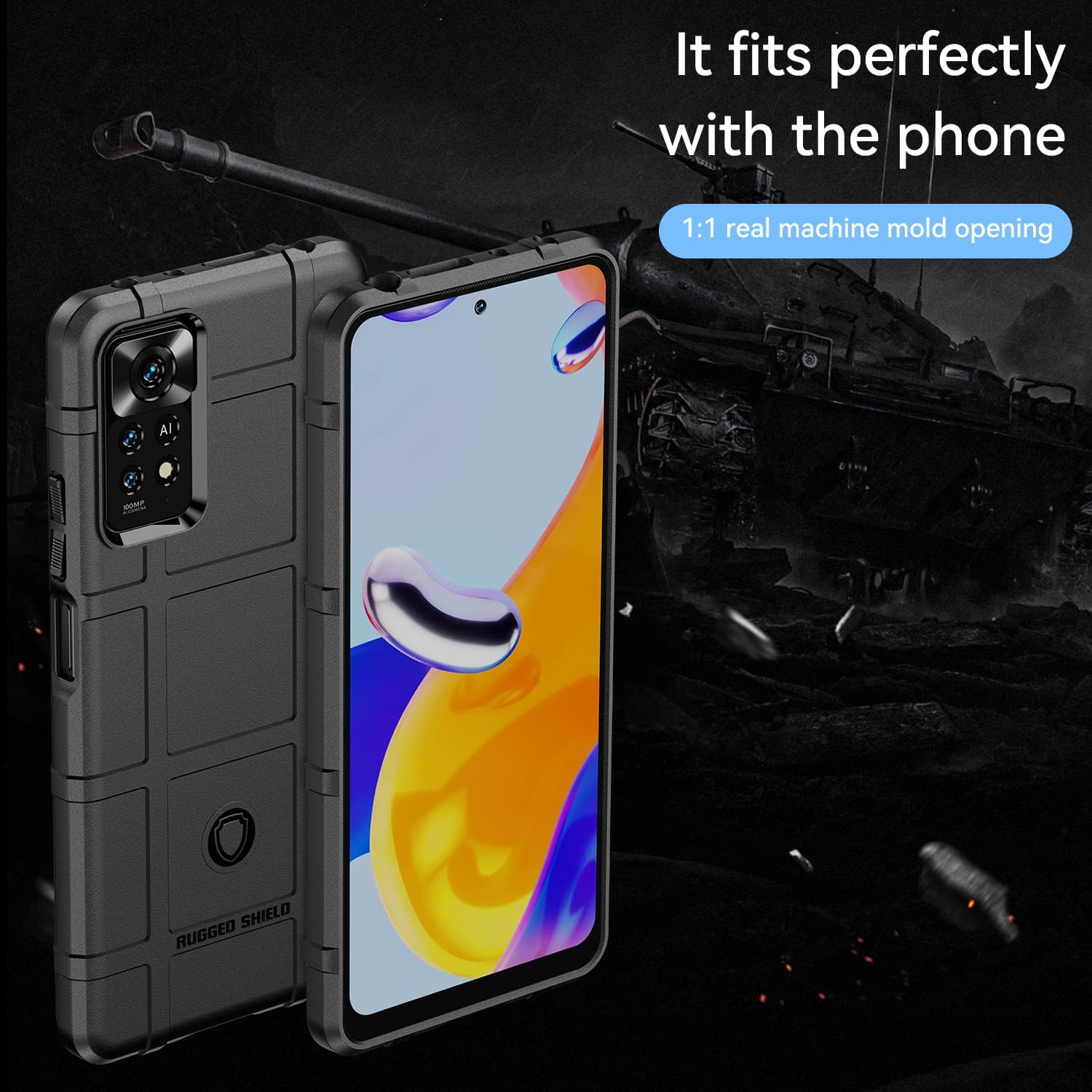 Slim Fit Phone Case/cover for Xiaomi Redmi Note 12 Pro 4G, Rugged Shield Outdoor Phone Case with Military Grade Shockproof