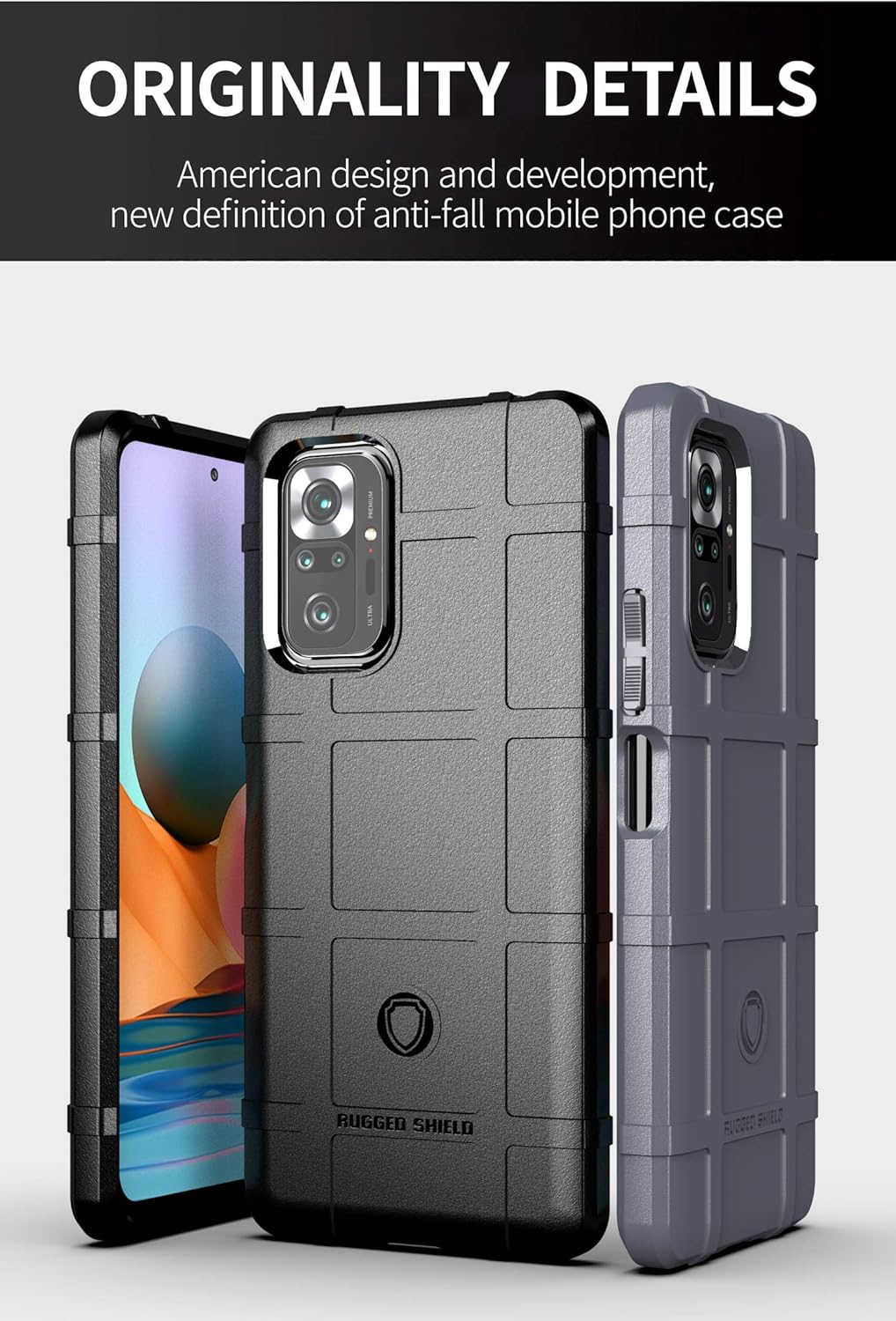 Slim Fit Phone Case/cover for Xiaomi Redmi Note 10 pro, Rugged Shield Outdoor Phone Case with Military Grade Shockproof