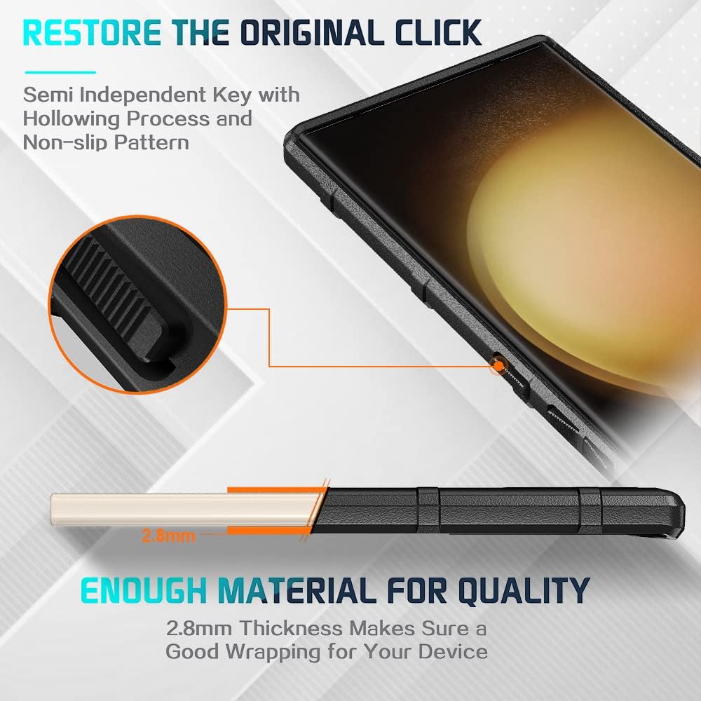 Slim Fit Phone Case/cover for Samsung Galaxy S23 Ultra, Rugged Shield Outdoor Phone Case with Military Grade Shockproof