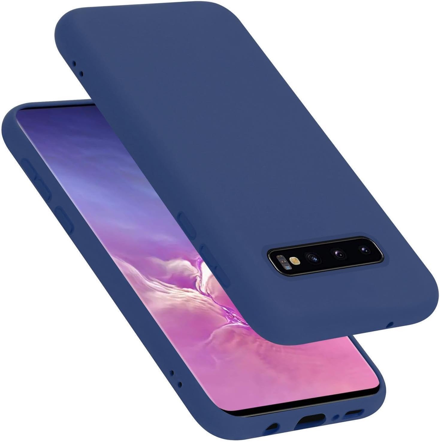 Liquid Silicone Case/cover for Samsung Galaxy S10 5G. Jelly Rubber Bumper Case with Soft Microfiber Lining