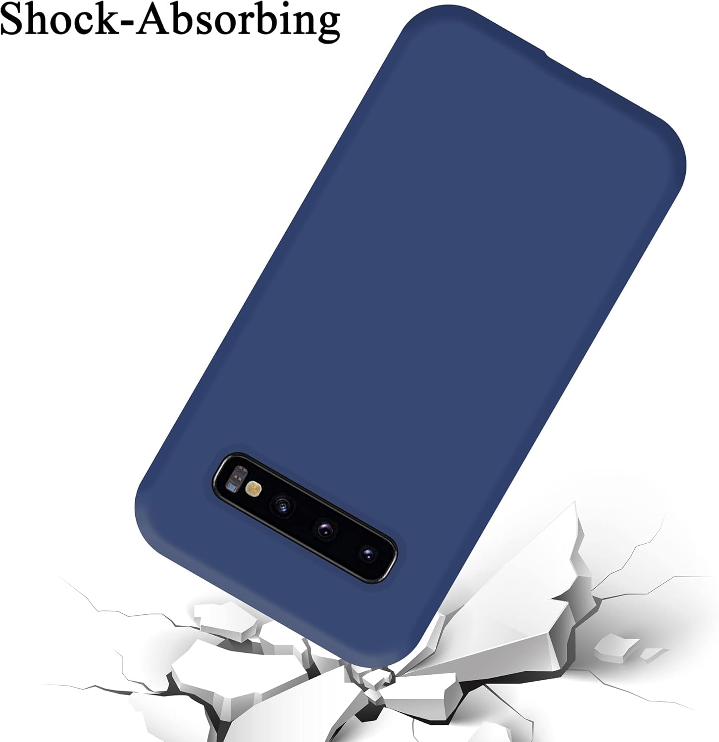 Liquid Silicone Case/cover for Samsung Galaxy S10 5G. Jelly Rubber Bumper Case with Soft Microfiber Lining