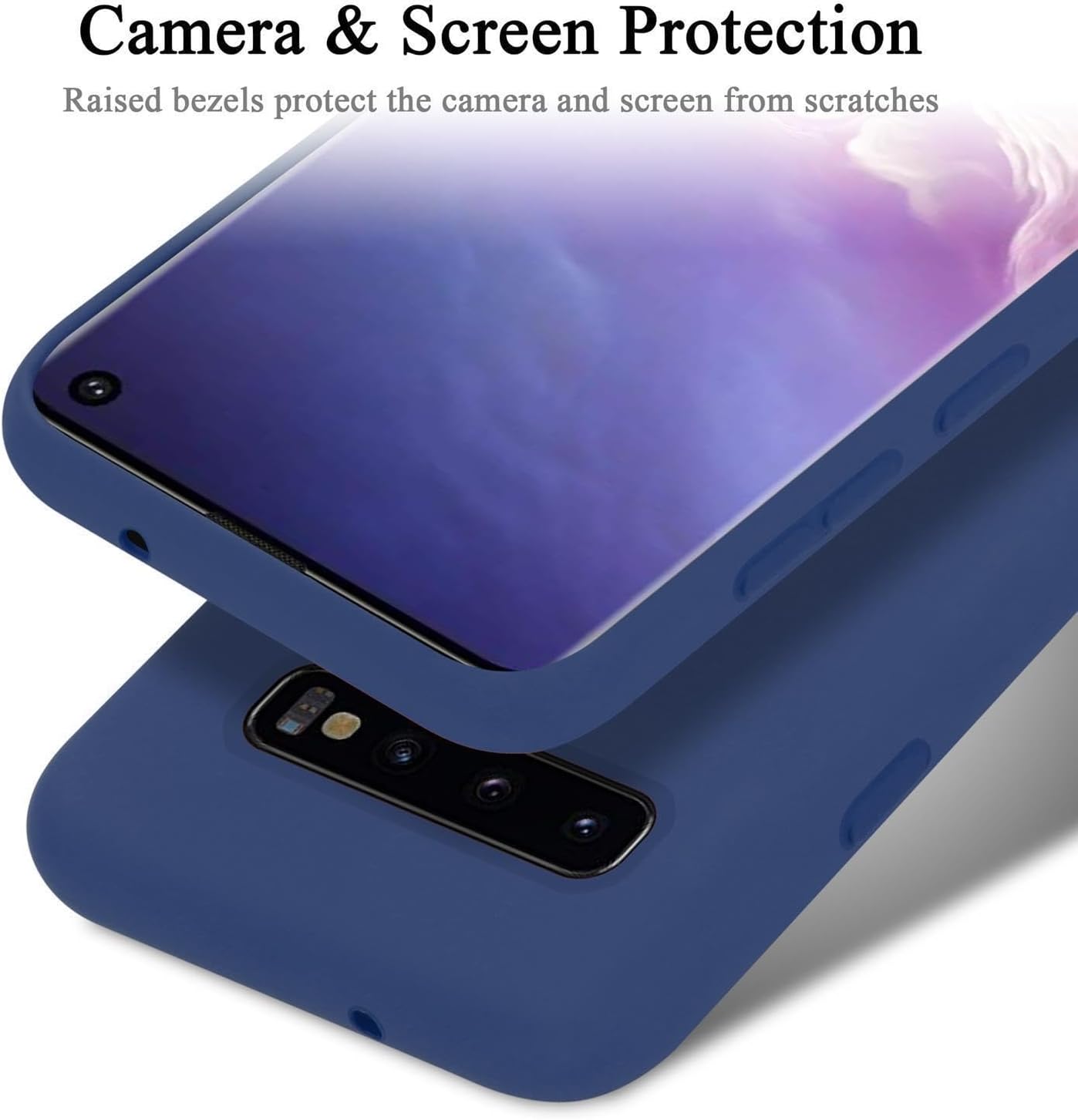Liquid Silicone Case/cover for Samsung Galaxy S10 5G. Jelly Rubber Bumper Case with Soft Microfiber Lining