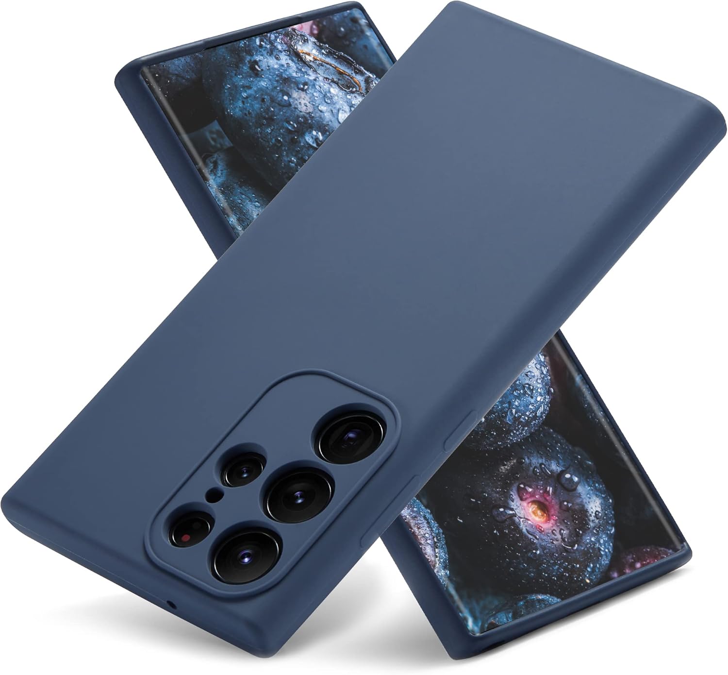 Liquid Silicone Case/cover for Samsung Galaxy S23 ultra. Jelly Rubber Bumper Case with Soft Microfiber Lining