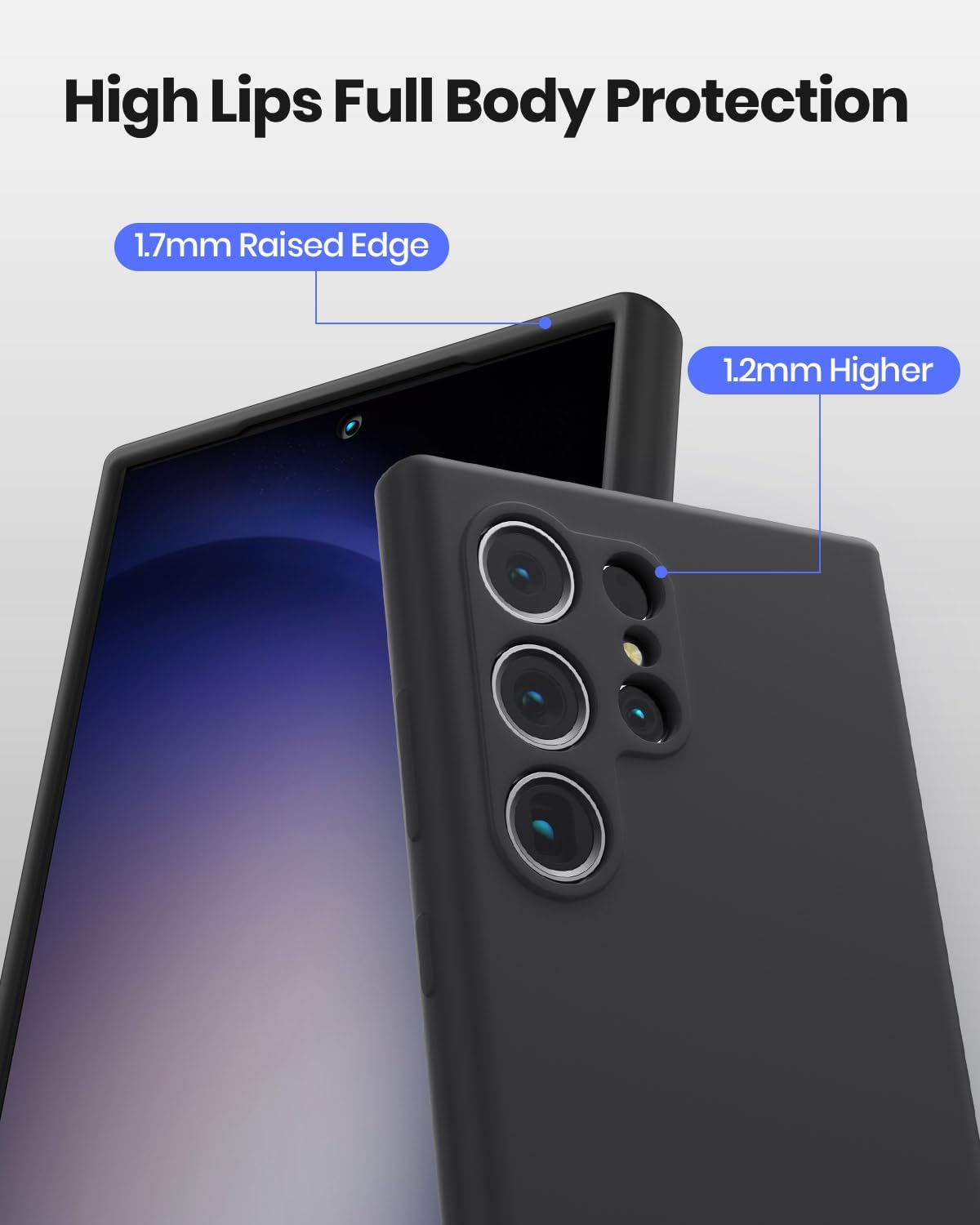 Liquid Silicone Case/cover for Samsung Galaxy S24 ultra. Jelly Rubber Bumper Case with Soft Microfiber Lining