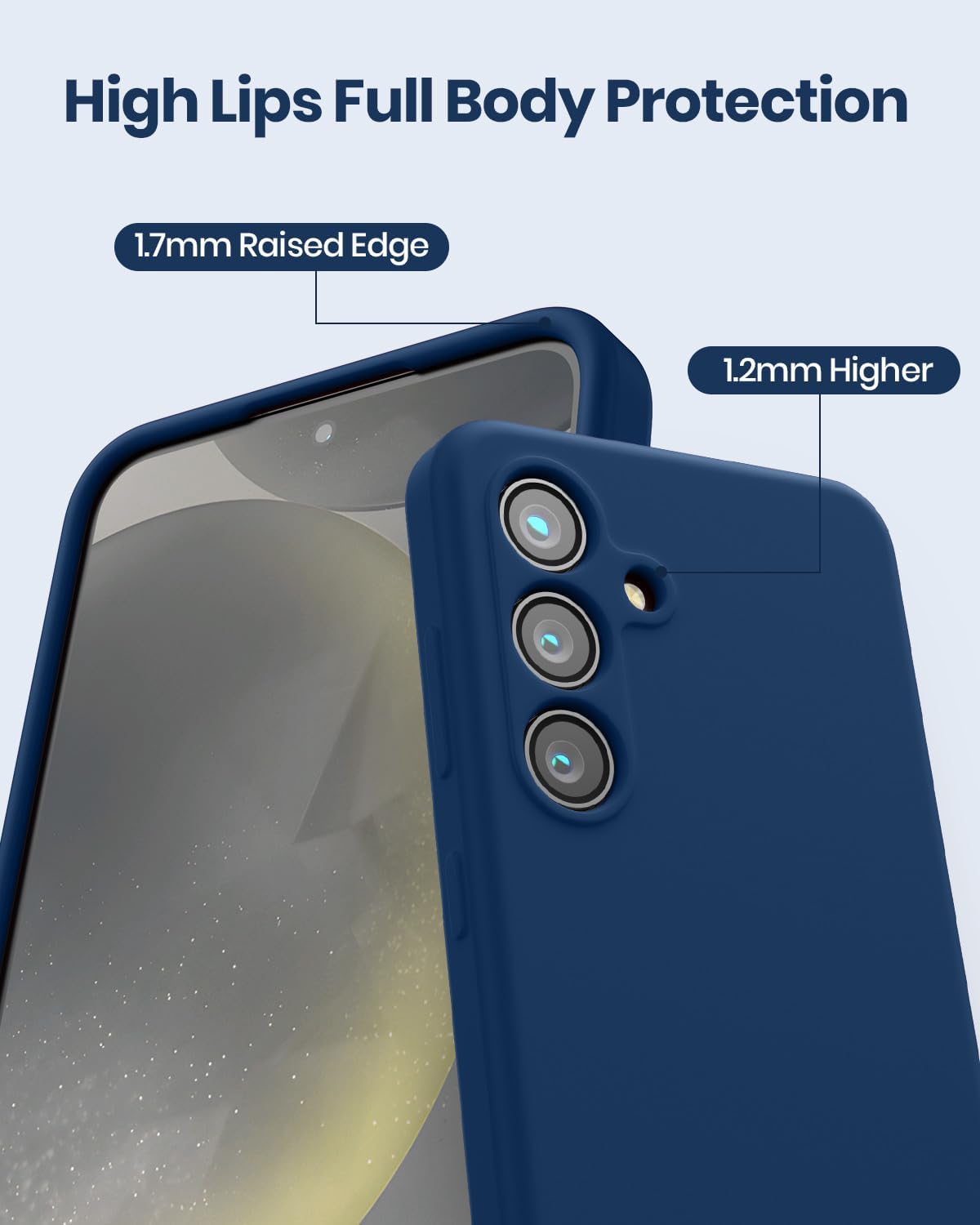 Liquid Silicone Case/cover for Samsung Galaxy S24 plus(+). Jelly Rubber Bumper Case with inside Soft Microfiber Lining