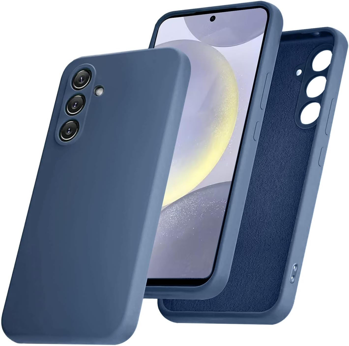 Liquid Silicone Case/cover for Samsung Galaxy S24 plus(+). Jelly Rubber Bumper Case with inside Soft Microfiber Lining