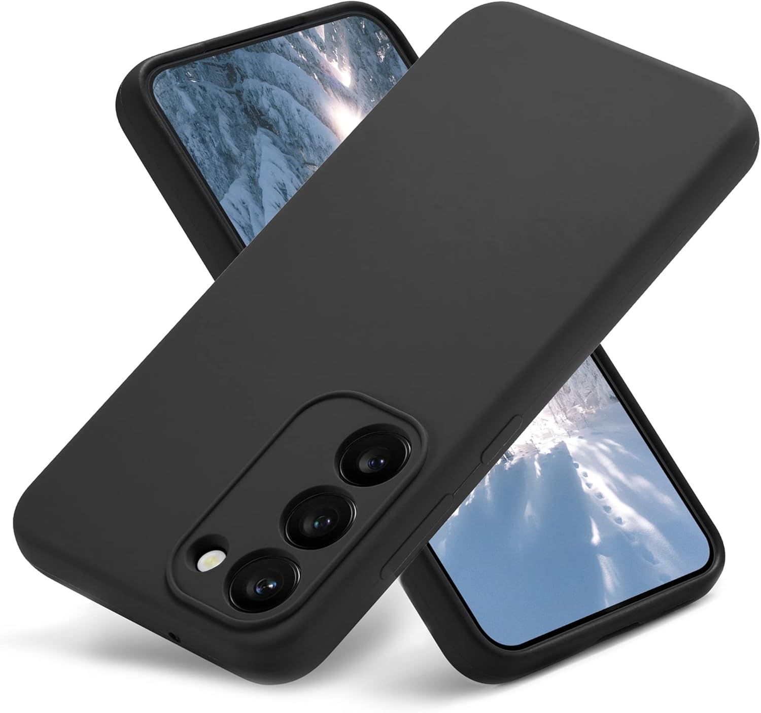 Liquid Silicone Case/cover for Samsung Galaxy S23. Jelly Rubber Bumper Case with inside Soft Microfiber Lining