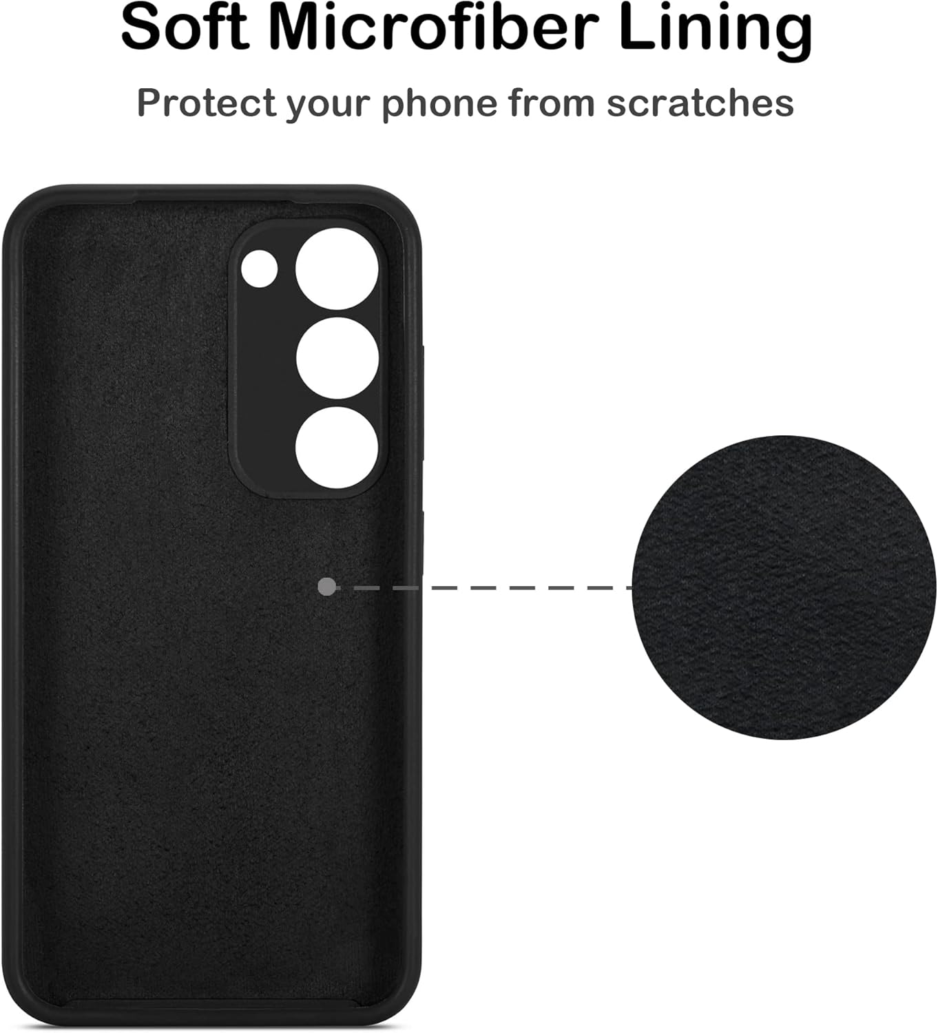 Liquid Silicone Case/cover for Samsung Galaxy S23. Jelly Rubber Bumper Case with inside Soft Microfiber Lining