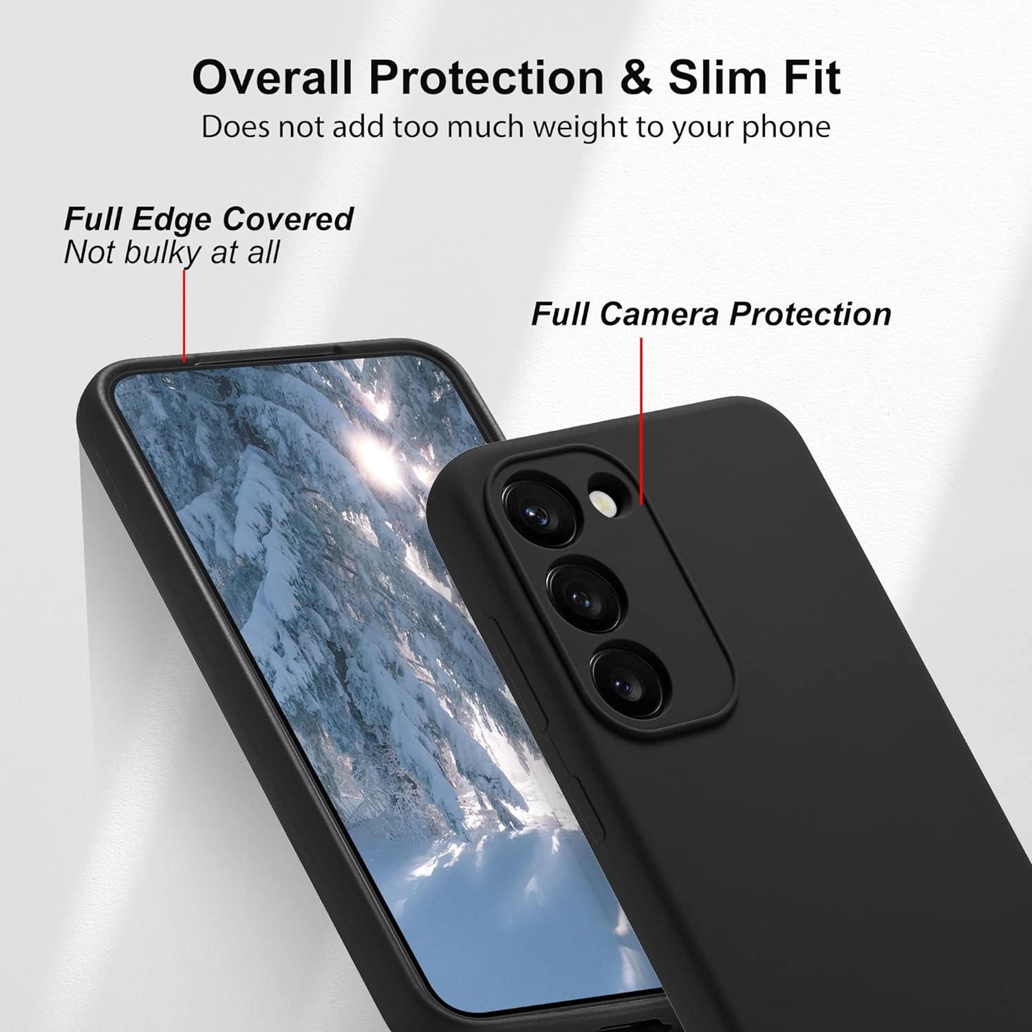 Liquid Silicone Case/cover for Samsung Galaxy S23. Jelly Rubber Bumper Case with inside Soft Microfiber Lining