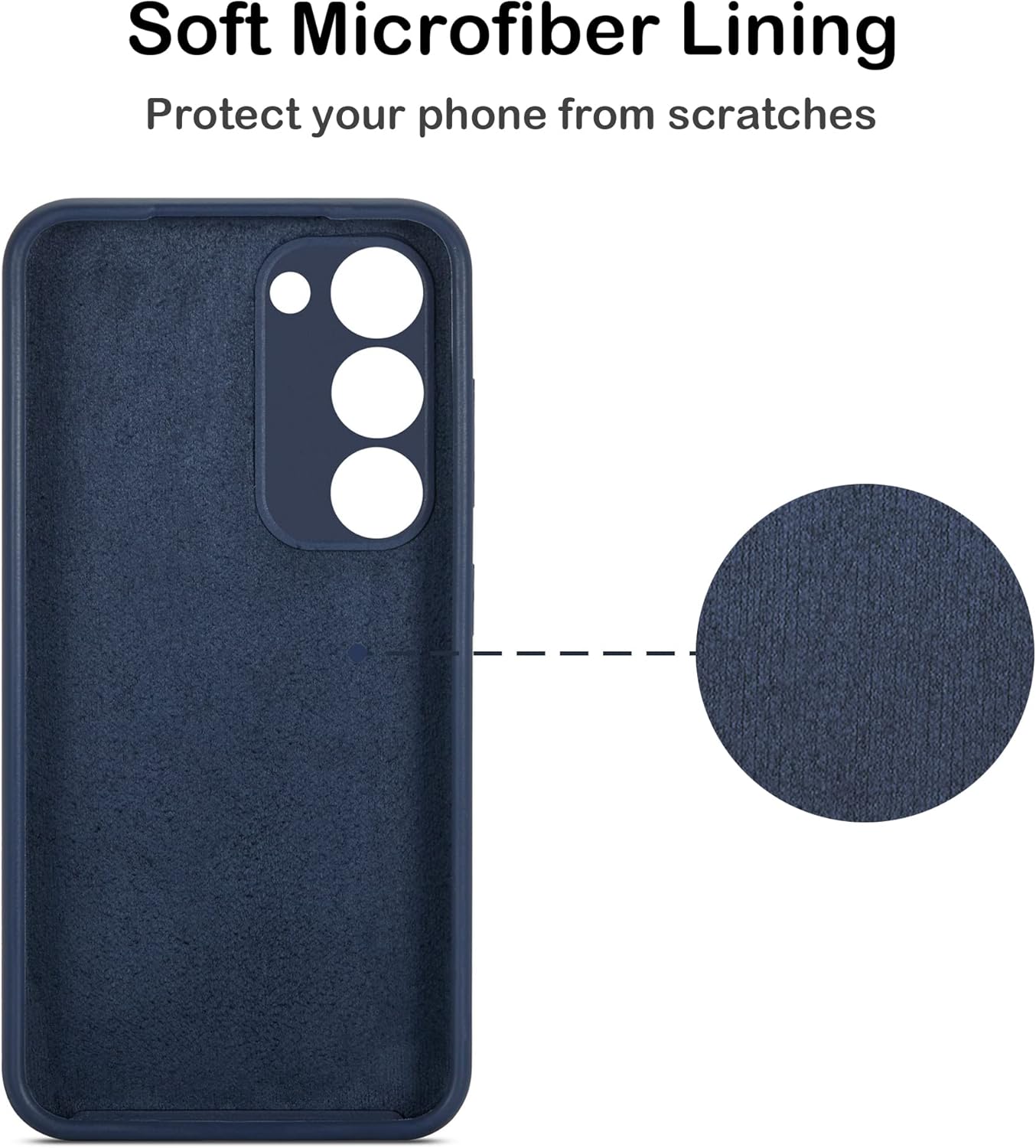 Liquid Silicone Case/cover for Samsung Galaxy S23 plus(+). Jelly Rubber Bumper Case with inside Soft Microfiber Lining