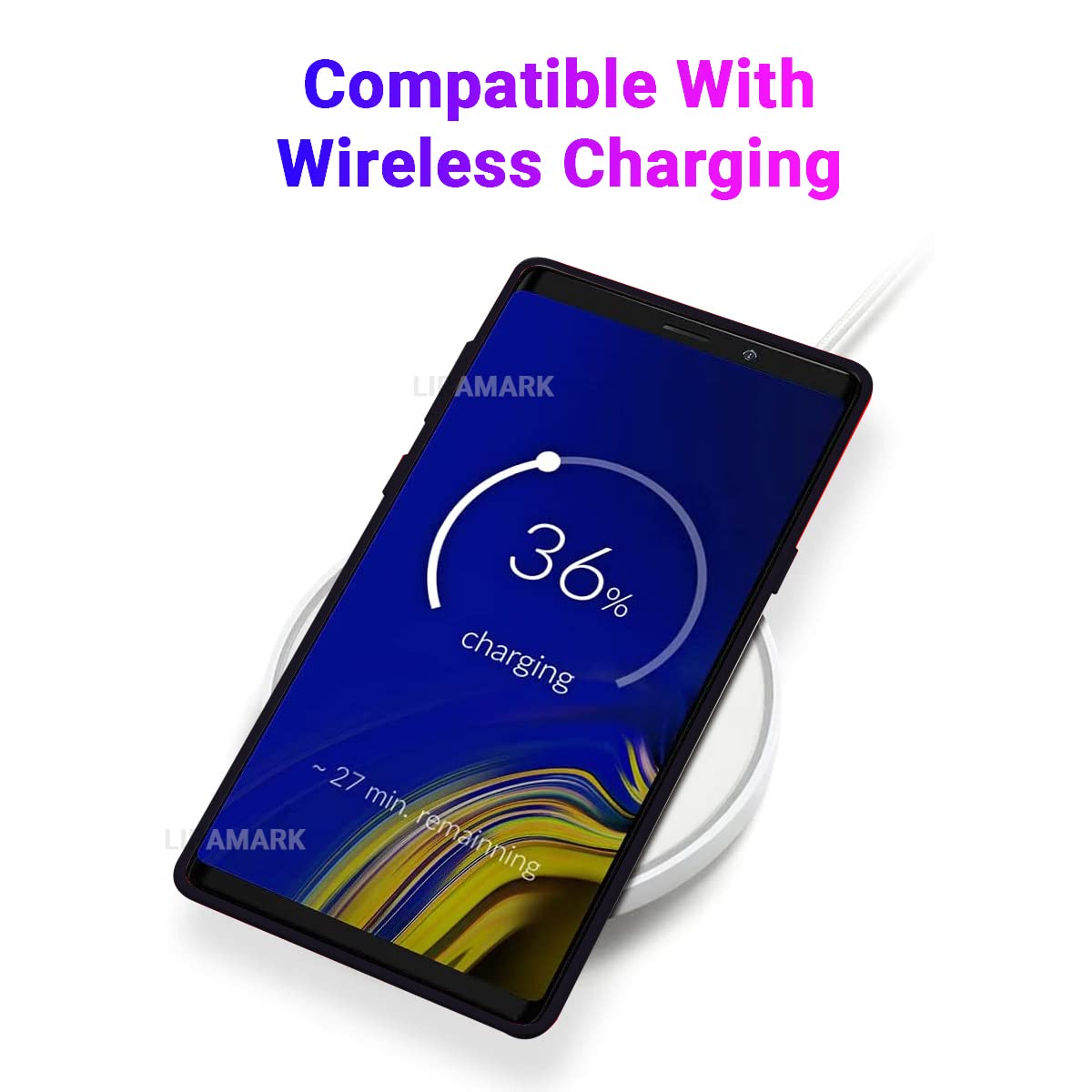 Liquid Silicone Case/cover for Samsung Galaxy Note 9. Jelly Rubber Bumper Case with inside Soft Microfiber Lining
