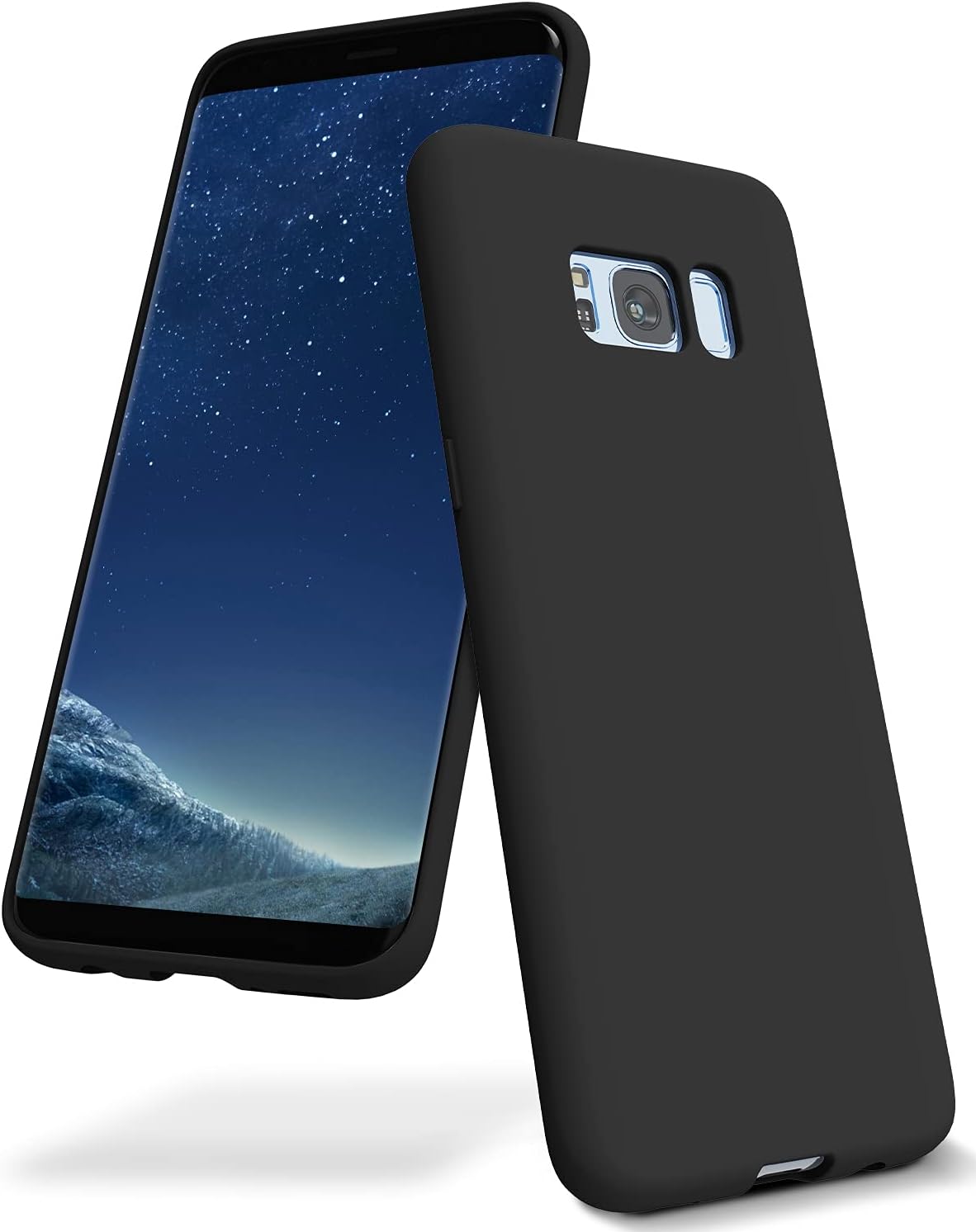 Liquid Silicone Case/cover for Samsung Galaxy S8 plus. Jelly Rubber Bumper Case with inside Soft Microfiber Lining
