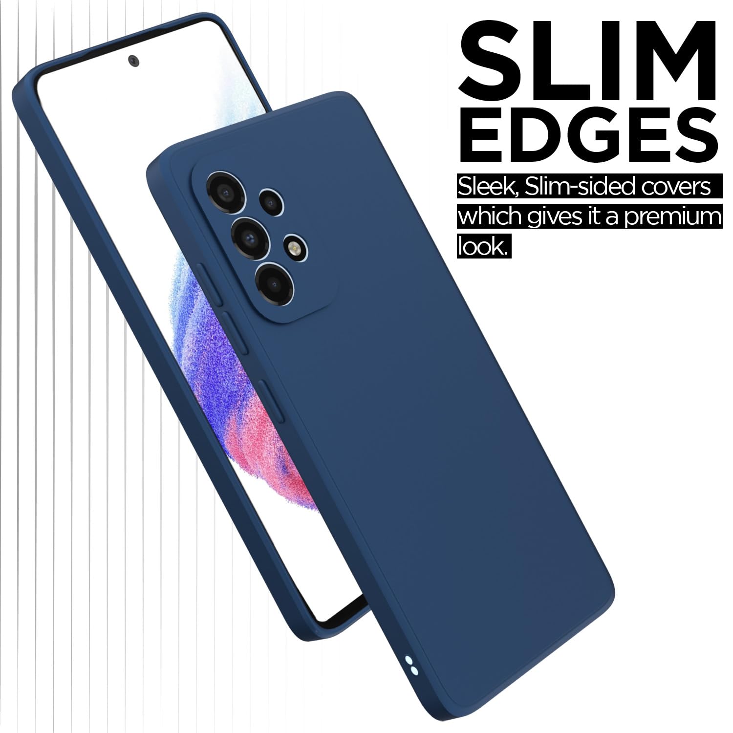 Liquid Silicone Case/cover for Samsung Galaxy A53 5G. Jelly Rubber Bumper Case with inside Soft Microfiber Lining