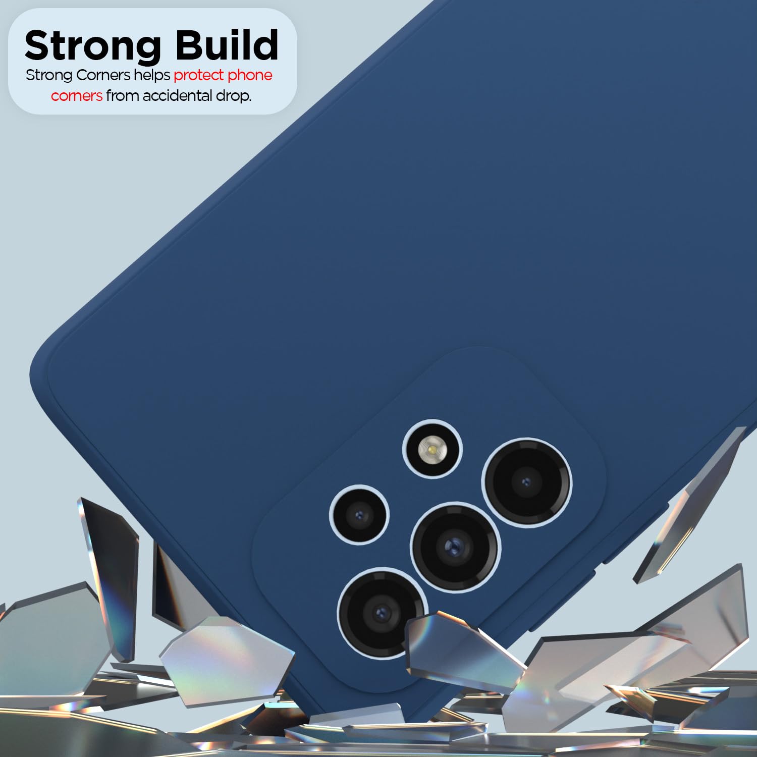 Liquid Silicone Case/cover for Samsung Galaxy A53 5G. Jelly Rubber Bumper Case with inside Soft Microfiber Lining