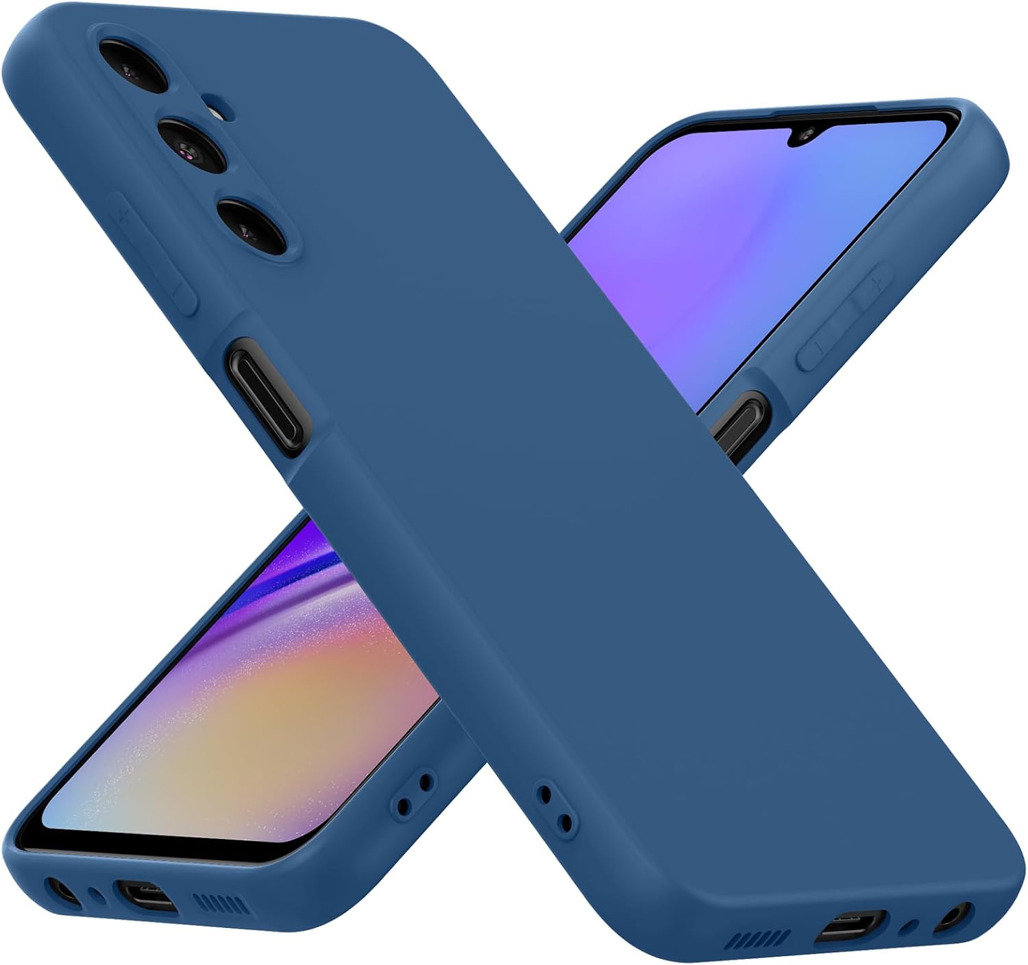 Liquid Silicone Case/cover for Samsung Galaxy A05s. Jelly Rubber Bumper Case with inside Soft Microfiber Lining