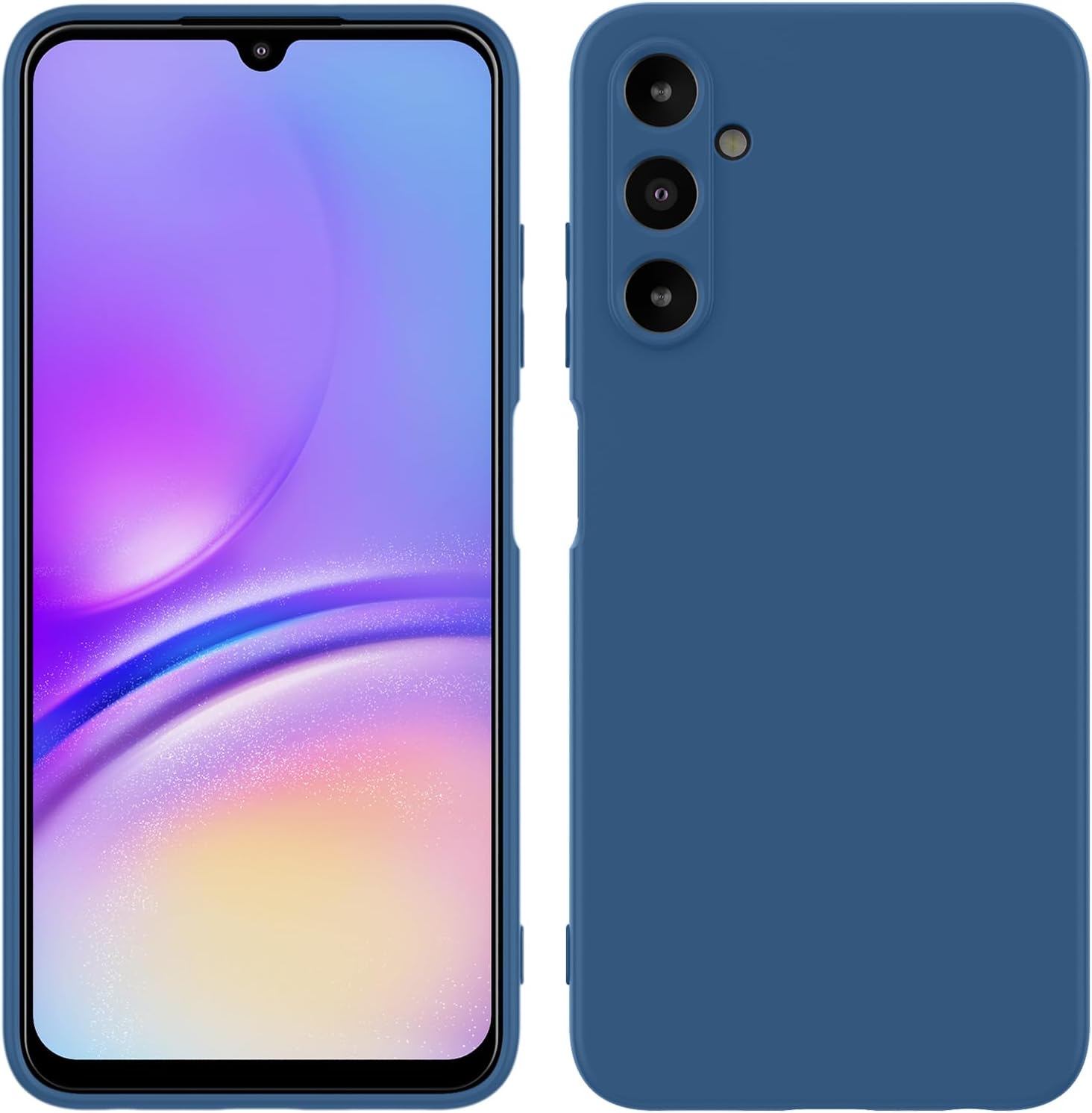 Liquid Silicone Case/cover for Samsung Galaxy A05s. Jelly Rubber Bumper Case with inside Soft Microfiber Lining