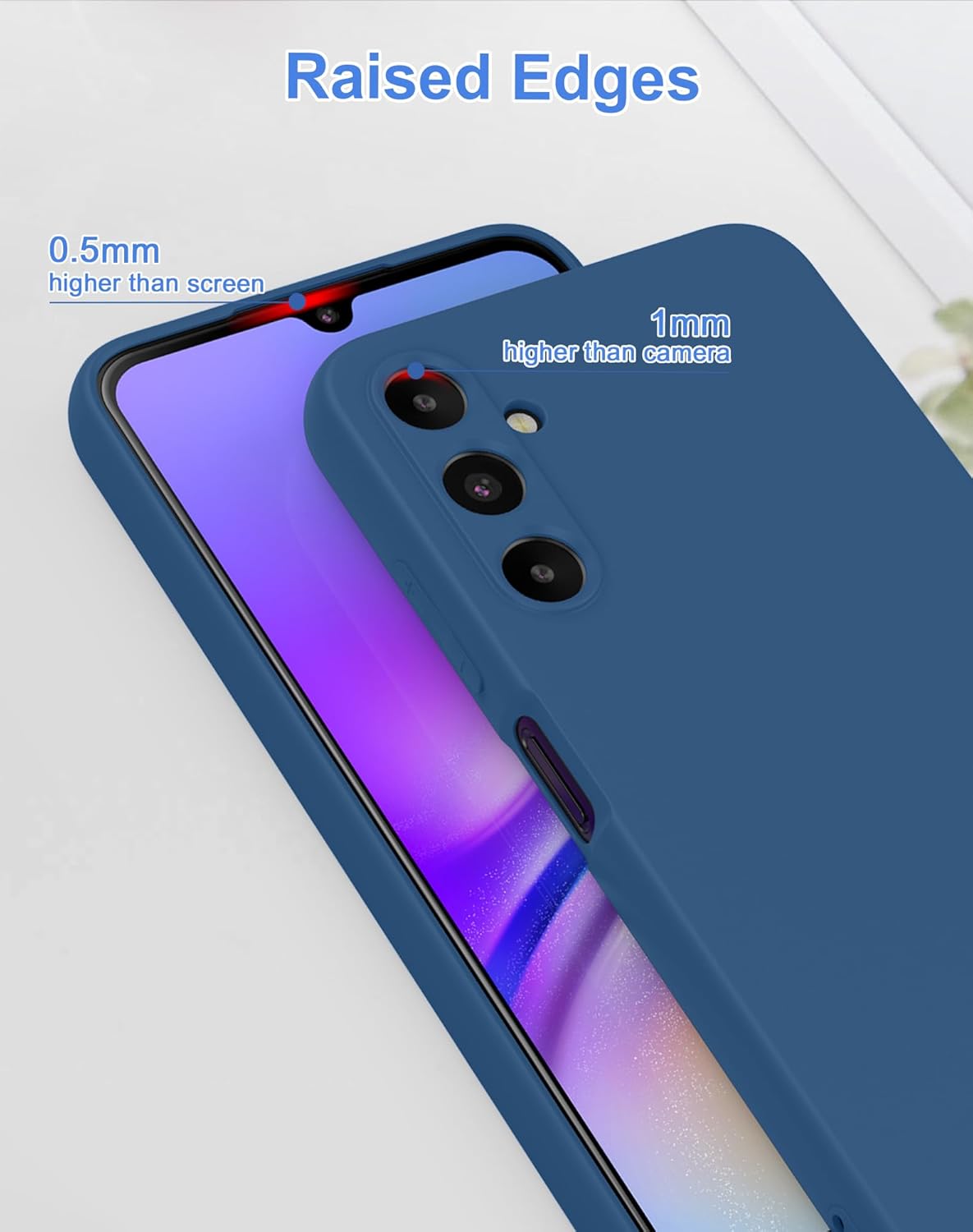 Liquid Silicone Case/cover for Samsung Galaxy A05s. Jelly Rubber Bumper Case with inside Soft Microfiber Lining