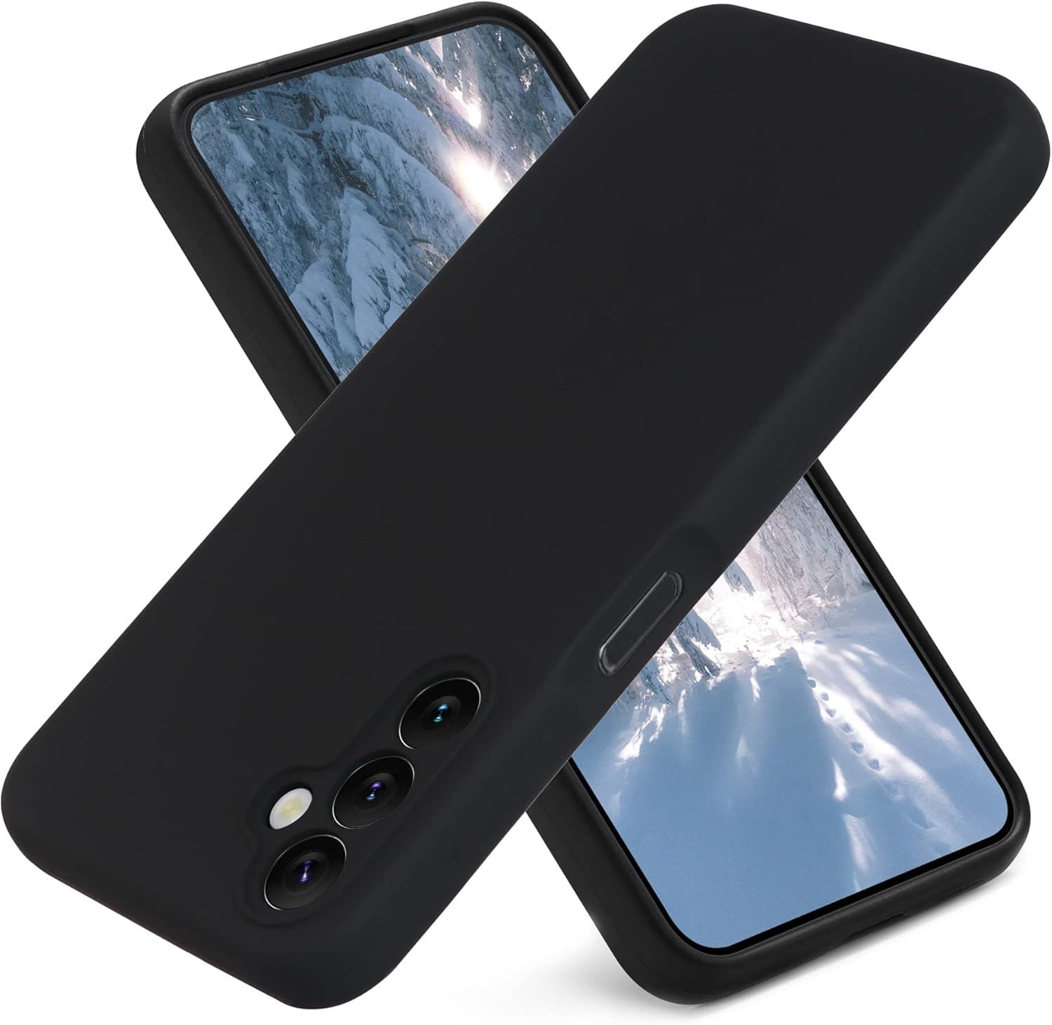 Liquid Silicone Case/cover for Samsung Galaxy A14 4G/5G. Jelly Rubber Bumper Case with inside Soft Microfiber Lining
