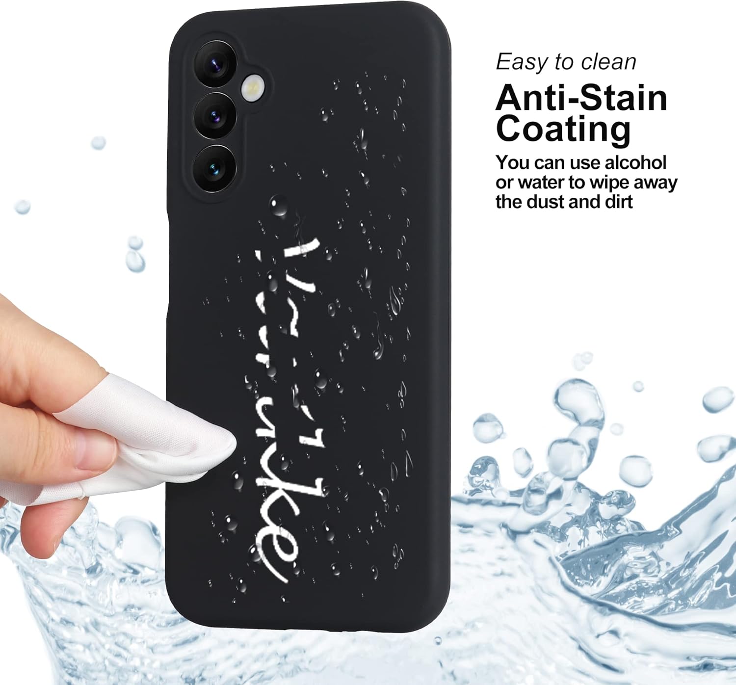 Liquid Silicone Case/cover for Samsung Galaxy A14 4G/5G. Jelly Rubber Bumper Case with inside Soft Microfiber Lining