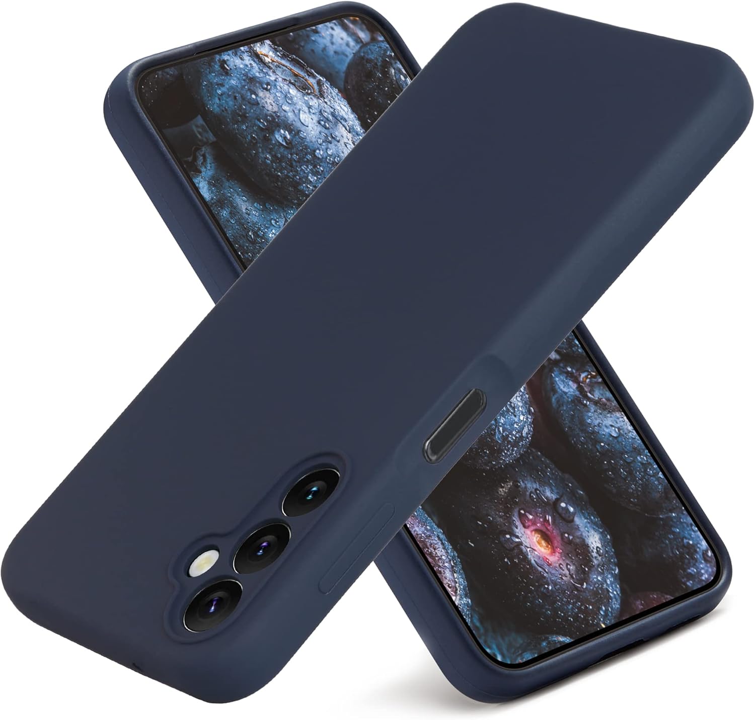 Liquid Silicone Case/cover for Samsung Galaxy A14 4G/5G. Jelly Rubber Bumper Case with inside Soft Microfiber Lining