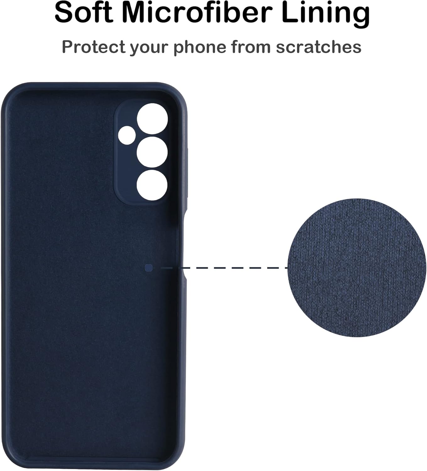 Liquid Silicone Case/cover for Samsung Galaxy A14 4G/5G. Jelly Rubber Bumper Case with inside Soft Microfiber Lining