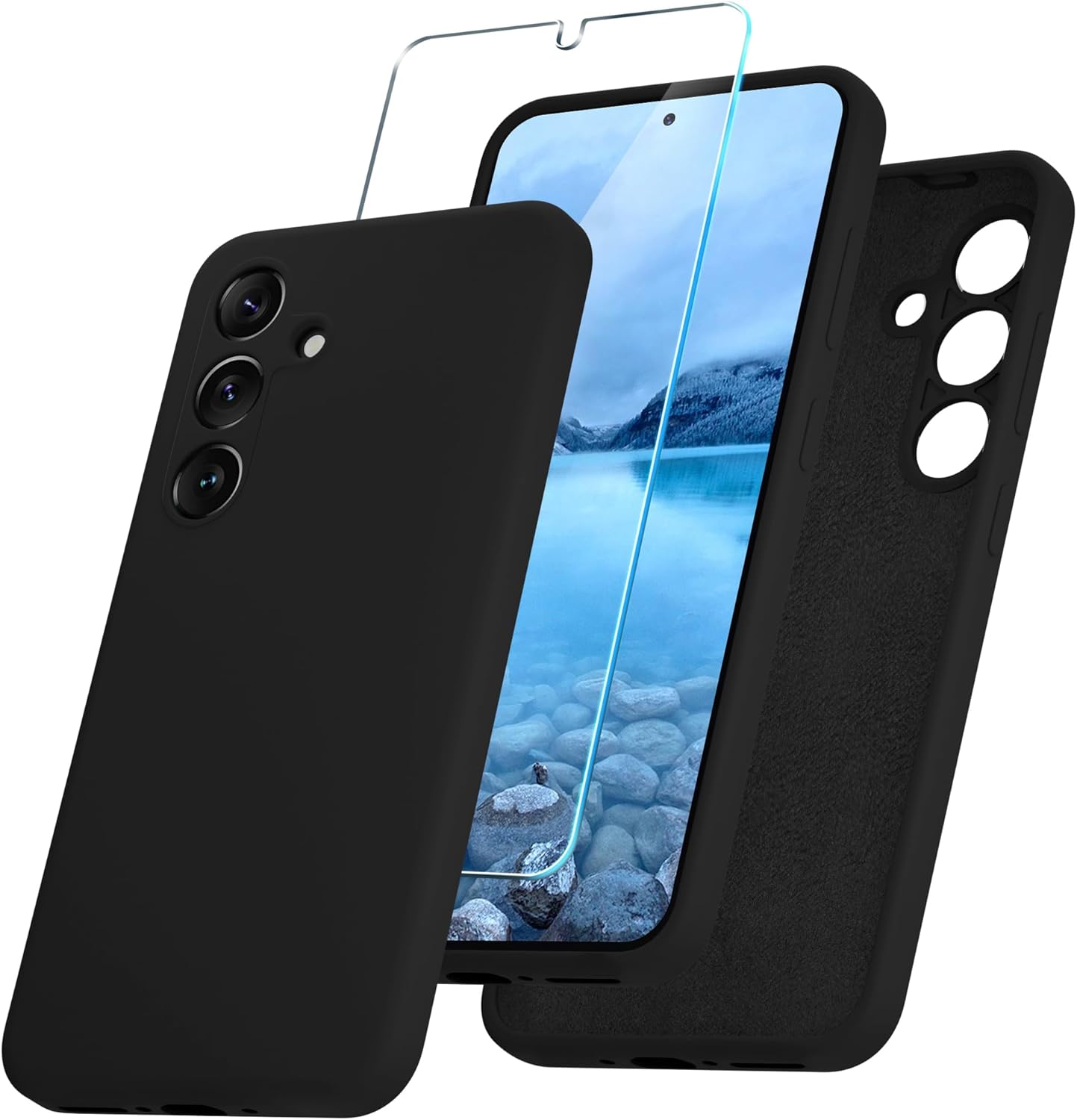Liquid Silicone Case/cover for Samsung Galaxy A35 5G. Jelly Rubber Bumper Case with inside Soft Microfiber Lining-Case only