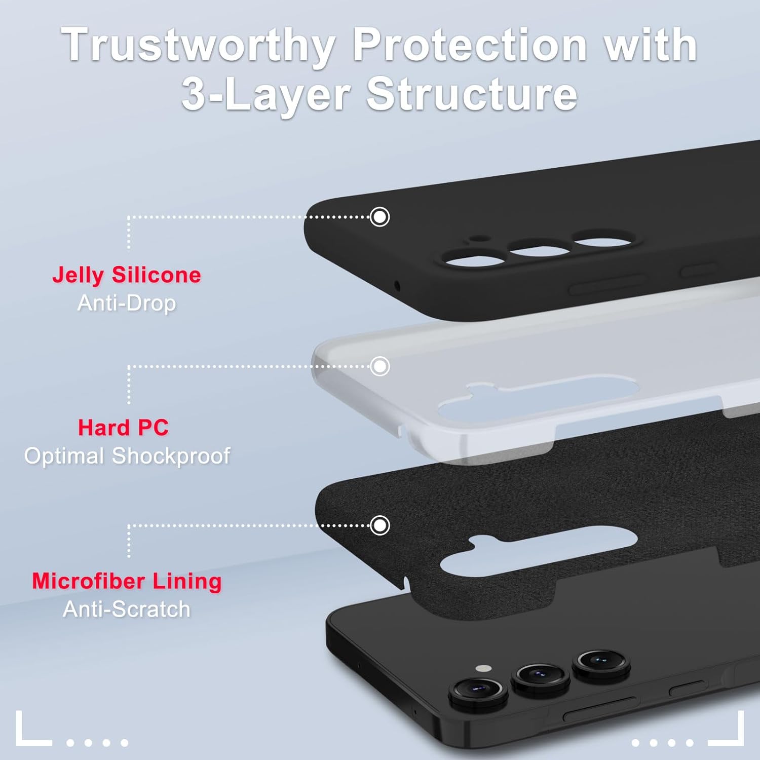 Liquid Silicone Case/cover for Samsung Galaxy A35 5G. Jelly Rubber Bumper Case with inside Soft Microfiber Lining-Case only