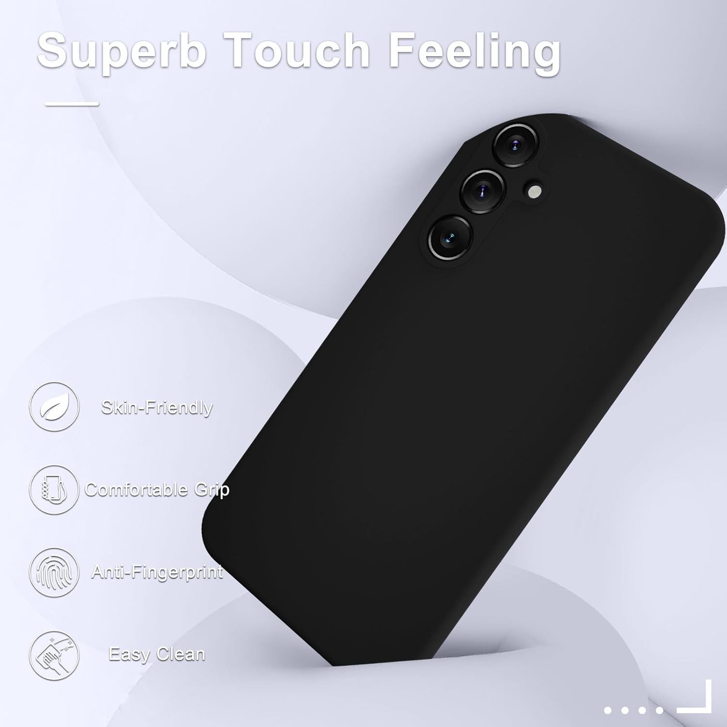 Liquid Silicone Case/cover for Samsung Galaxy A35 5G. Jelly Rubber Bumper Case with inside Soft Microfiber Lining-Case only