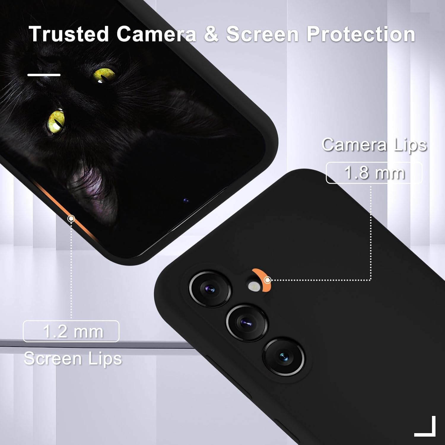 Liquid Silicone Case/cover for Samsung Galaxy A35 5G. Jelly Rubber Bumper Case with inside Soft Microfiber Lining-Case only
