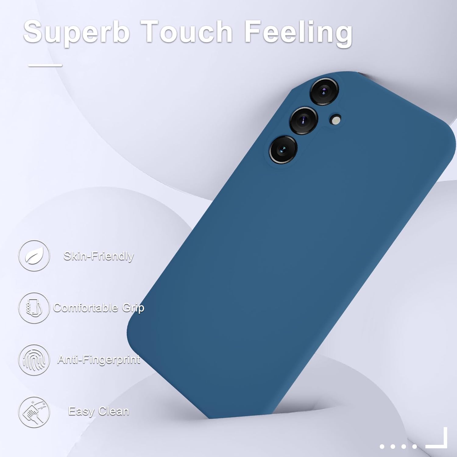 Liquid Silicone Case/cover for Samsung Galaxy A35 5G. Jelly Rubber Bumper Case with inside Soft Microfiber Lining-Case only