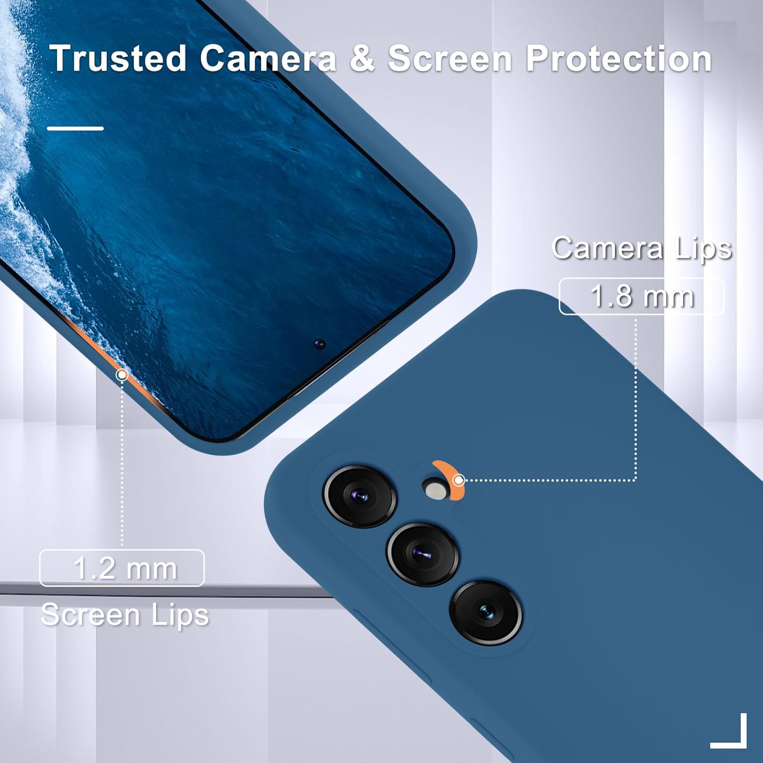 Liquid Silicone Case/cover for Samsung Galaxy A35 5G. Jelly Rubber Bumper Case with inside Soft Microfiber Lining-Case only