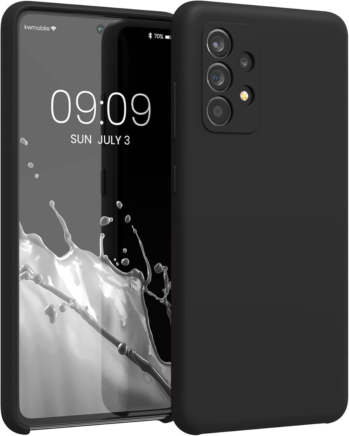 Liquid Silicone Case/cover for Samsung Galaxy A52 /A52 5G /A52s 5G. Jelly Rubber Bumper Case with inside Soft Microfiber Lining