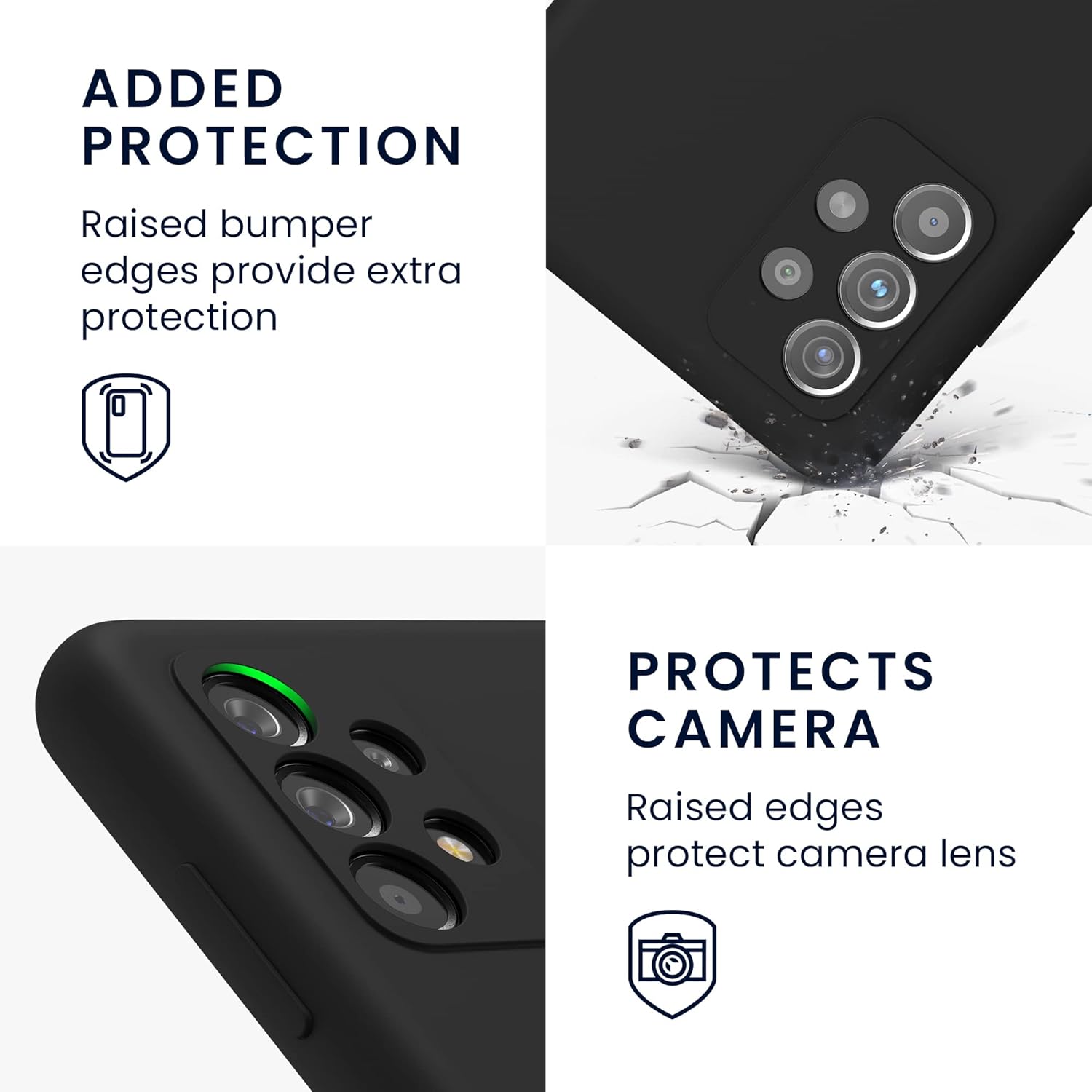 Liquid Silicone Case/cover for Samsung Galaxy A52 /A52 5G /A52s 5G. Jelly Rubber Bumper Case with inside Soft Microfiber Lining