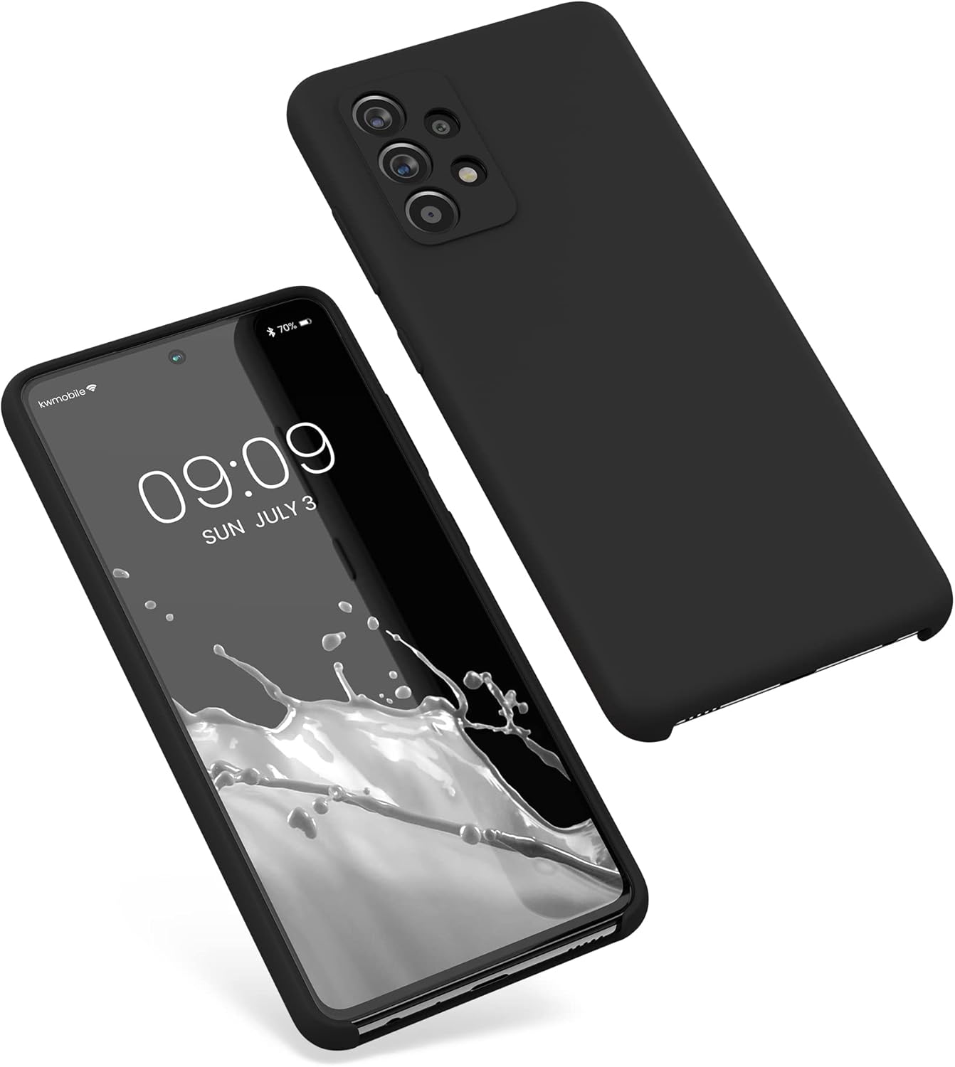 Liquid Silicone Case/cover for Samsung Galaxy A52 /A52 5G /A52s 5G. Jelly Rubber Bumper Case with inside Soft Microfiber Lining